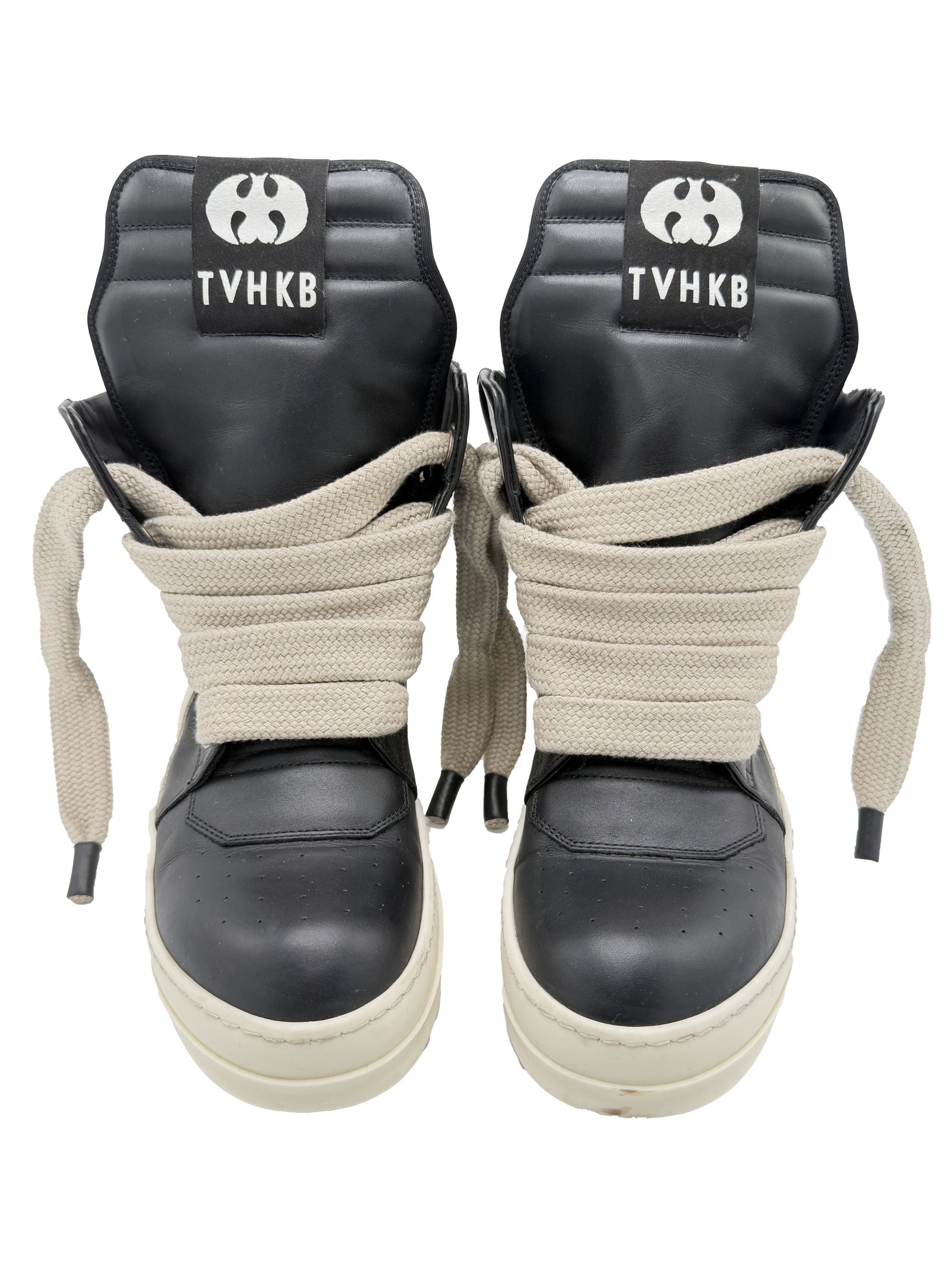 Rick Owens Geobasket Jumbo Lace Sneakers - Black NO COST PRICE Rick Owens