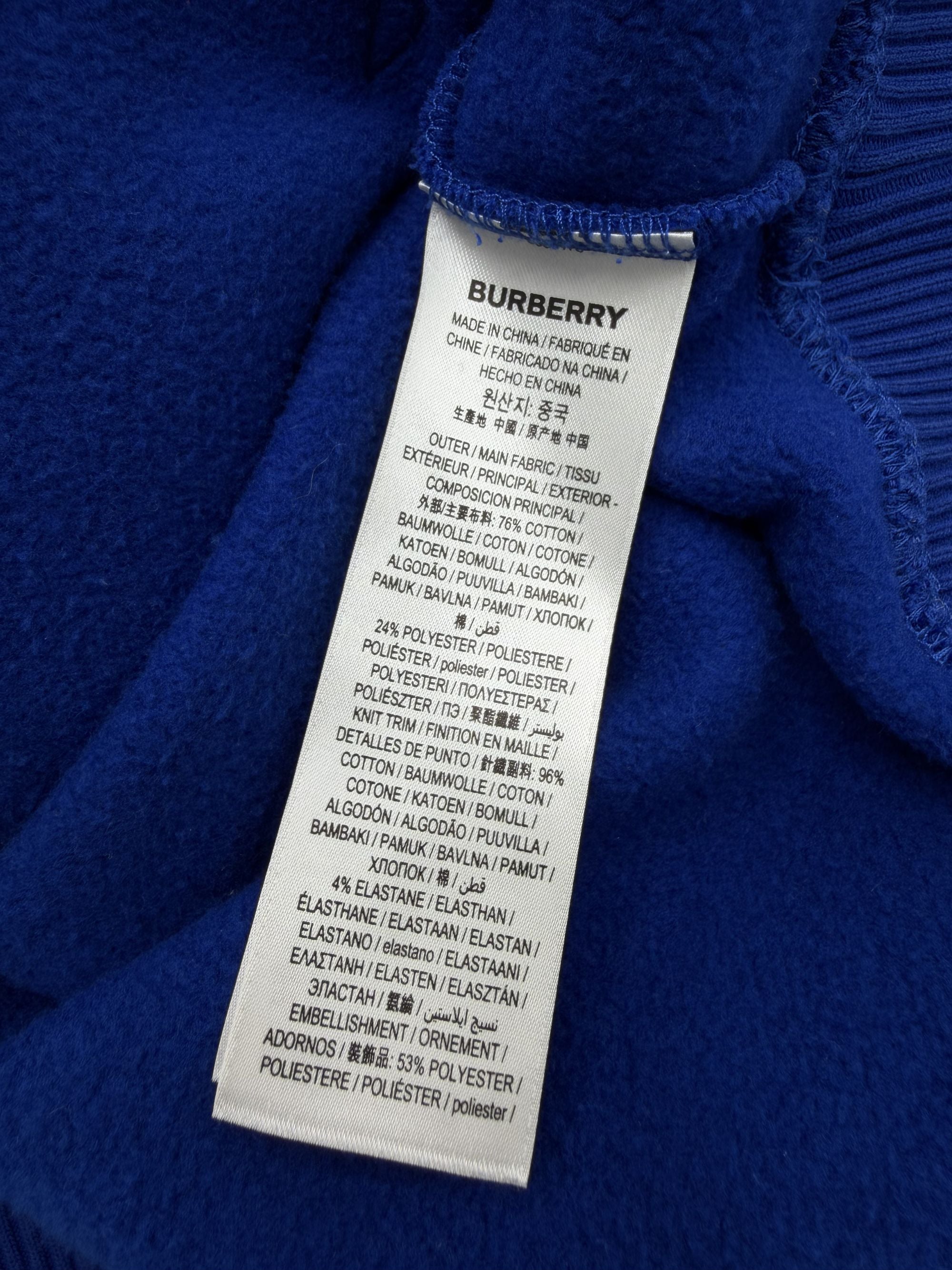 Burberry Letter Graphic Hoodie - Blue Burberry
