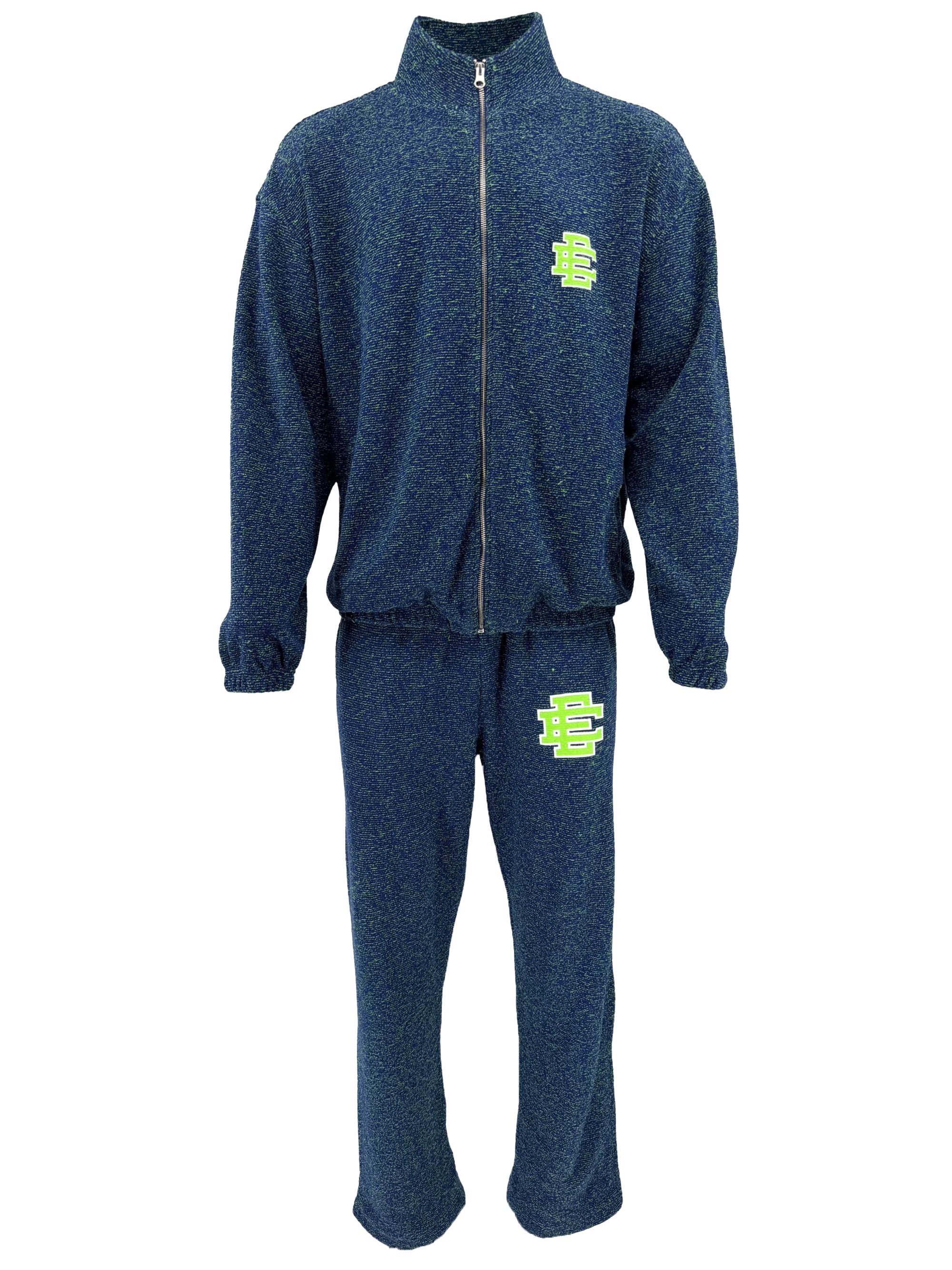 Eric Emanuel Boucle Quarter Zip Jacket Set - Blue Eric Emanuel
