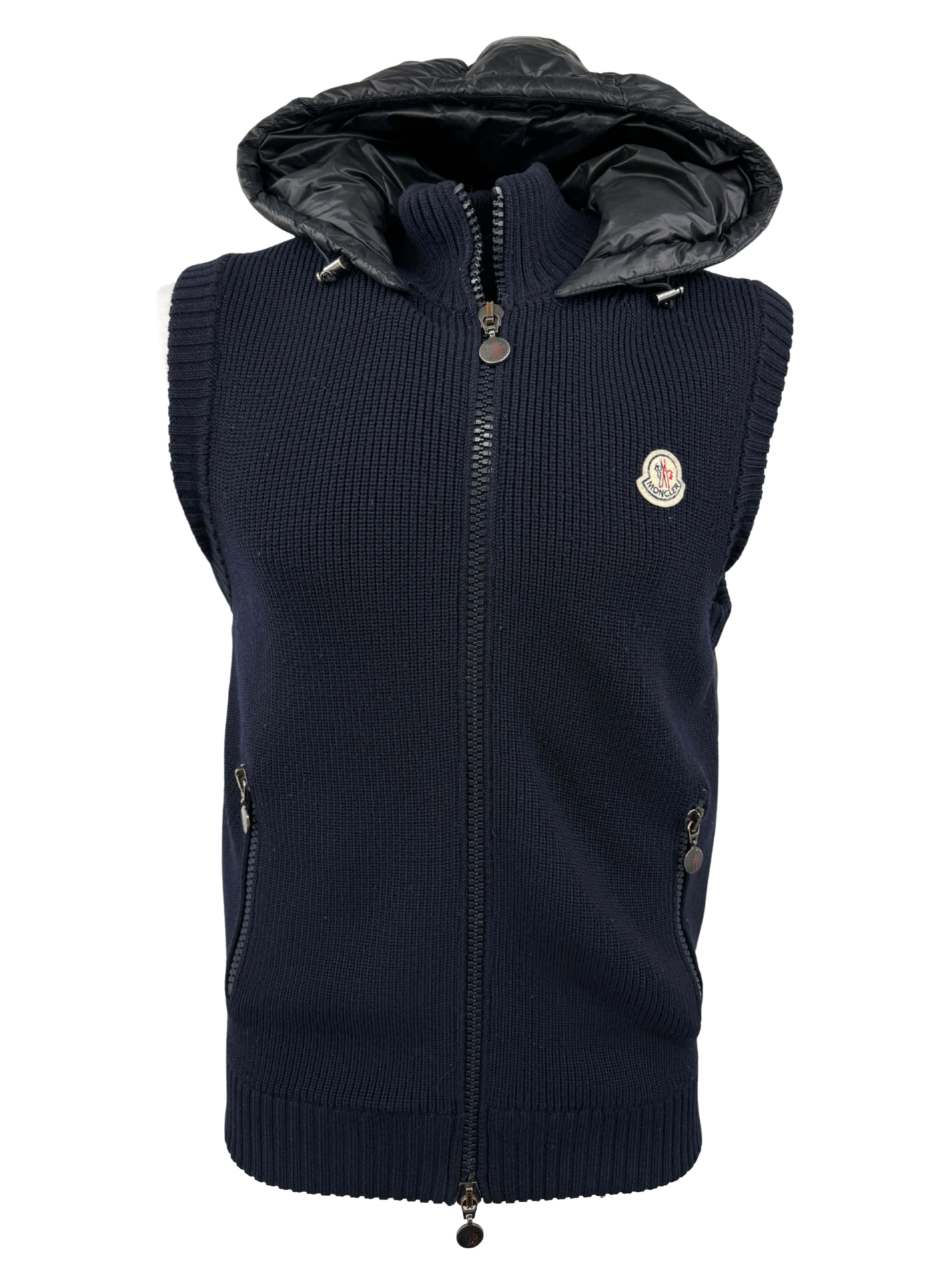 Moncler Maglione Tricot Gilet - Navy Moncler
