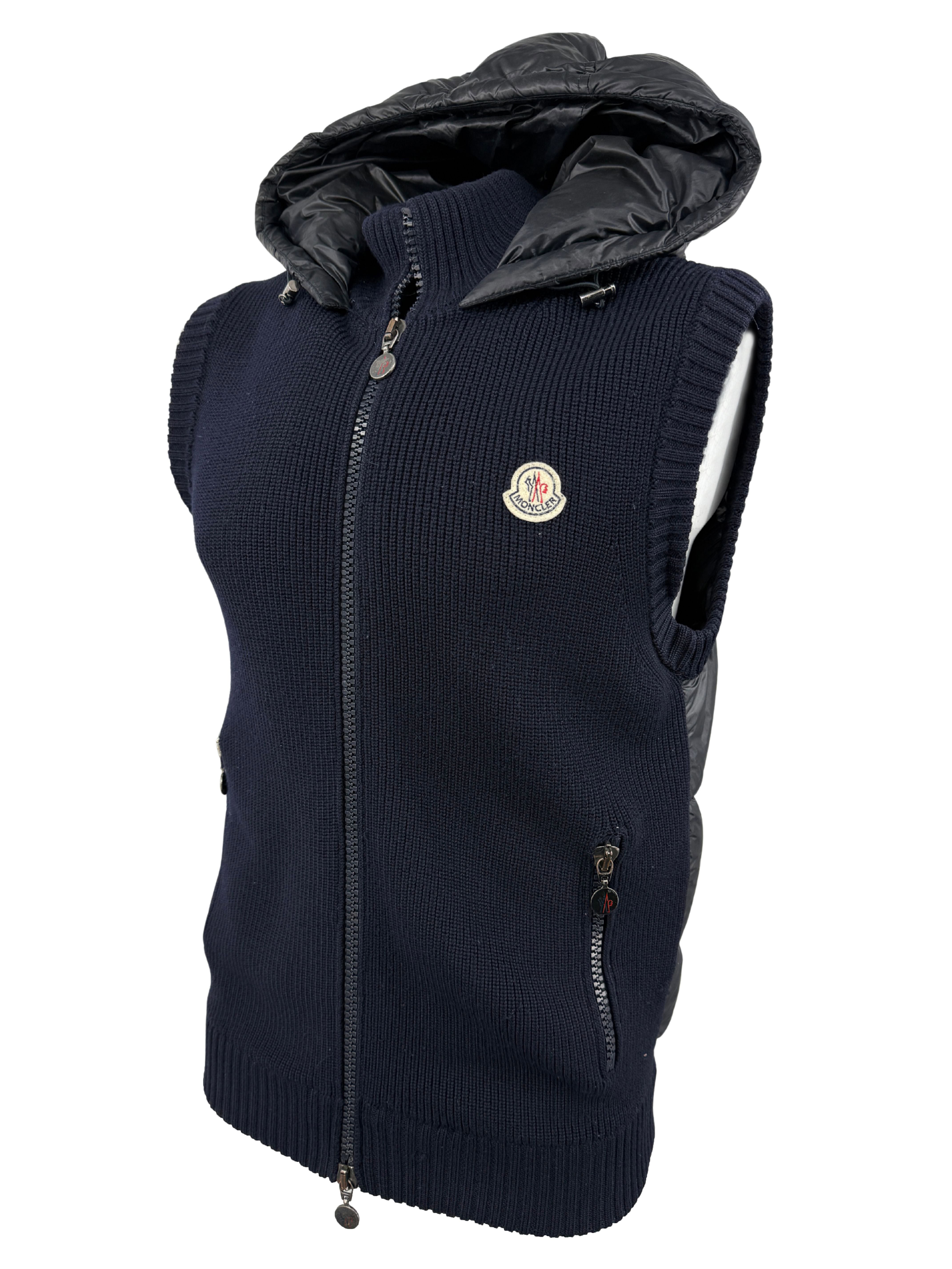 Moncler Maglione Tricot Gilet - Navy Moncler