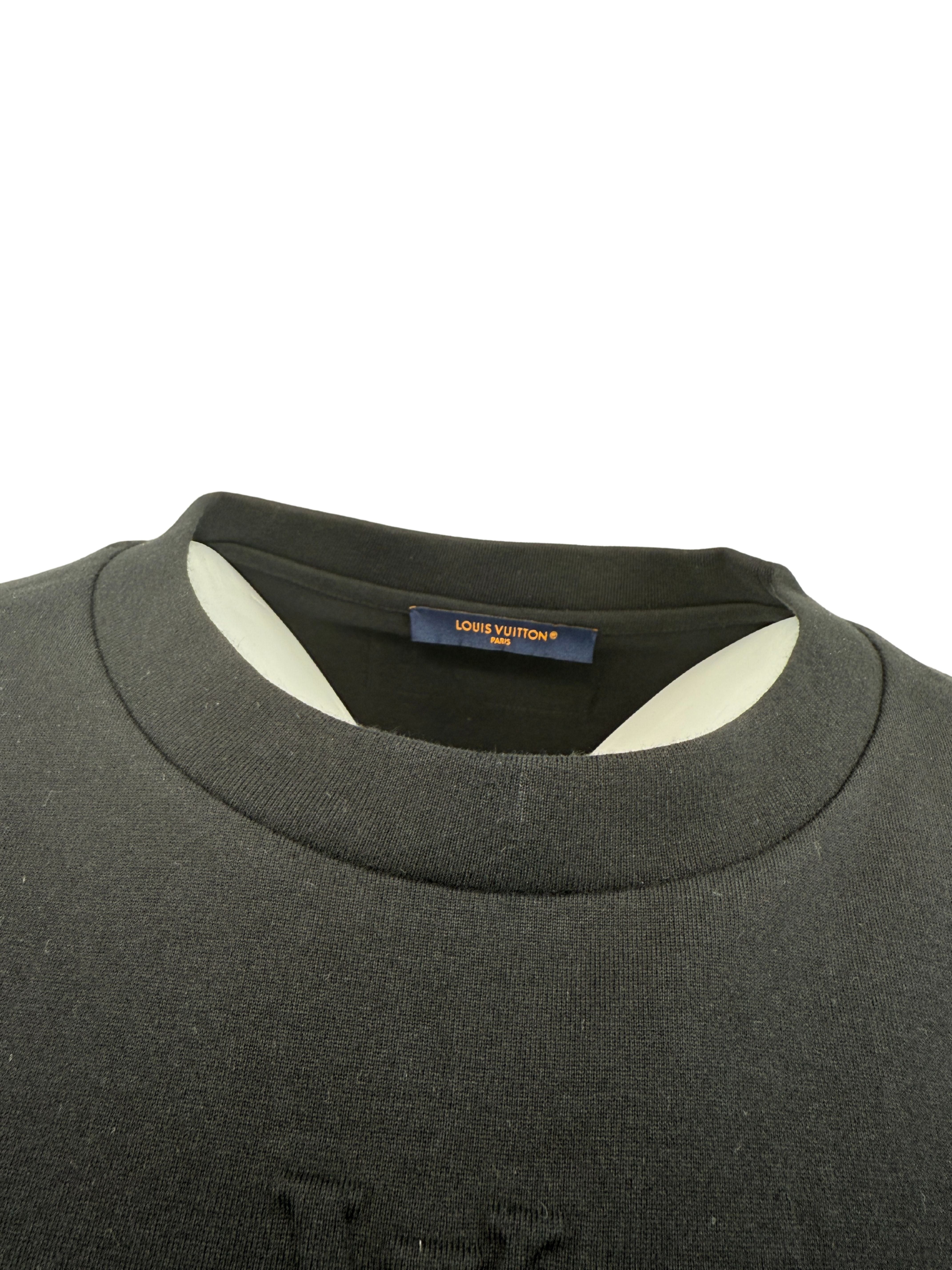 Louis Vuitton Embossed LV T-Shirt - Black (Unused) Louis Vuitton