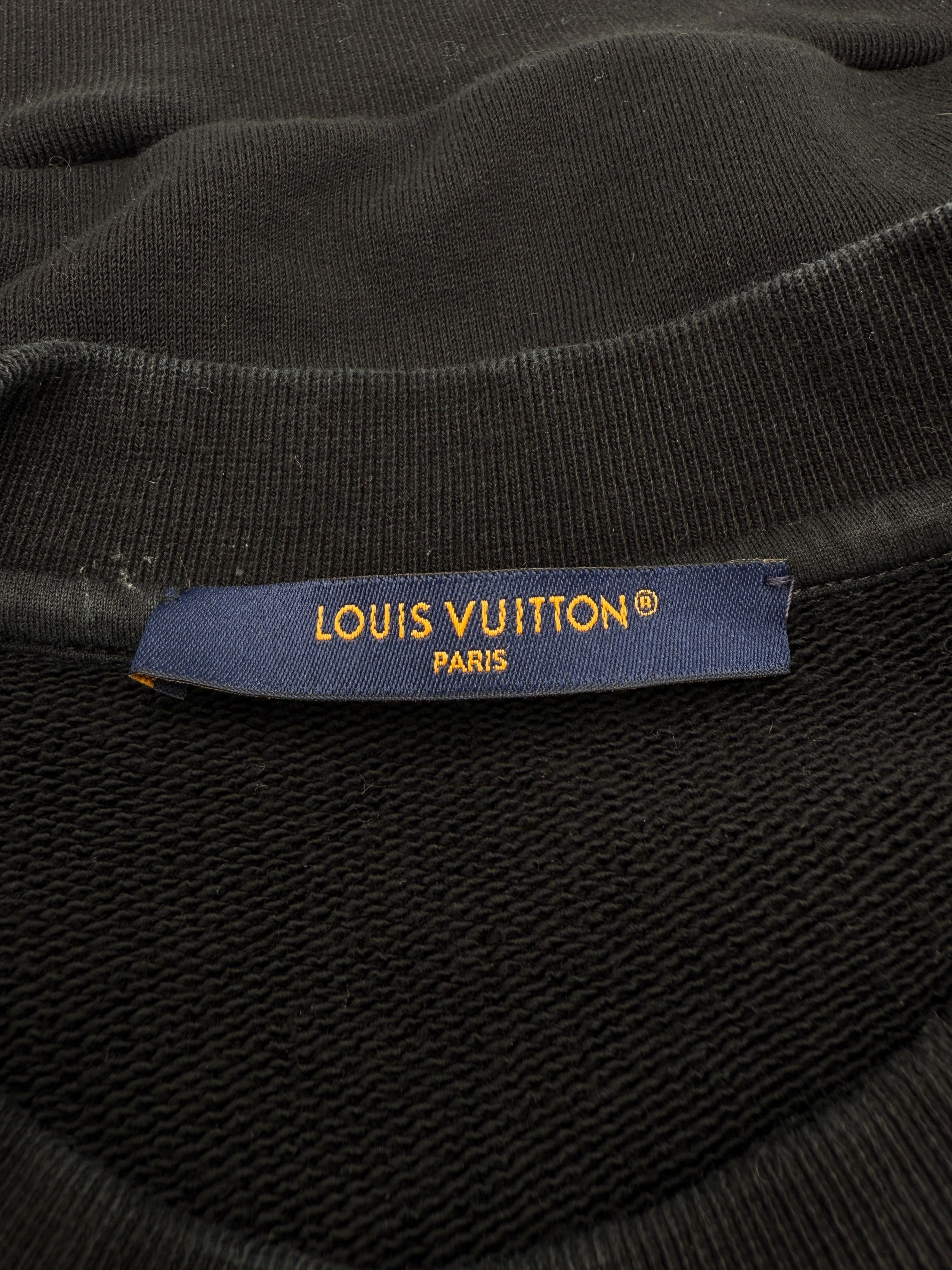 Louis Vuitton Embellished Signature Patch Sweatshirt - Black
