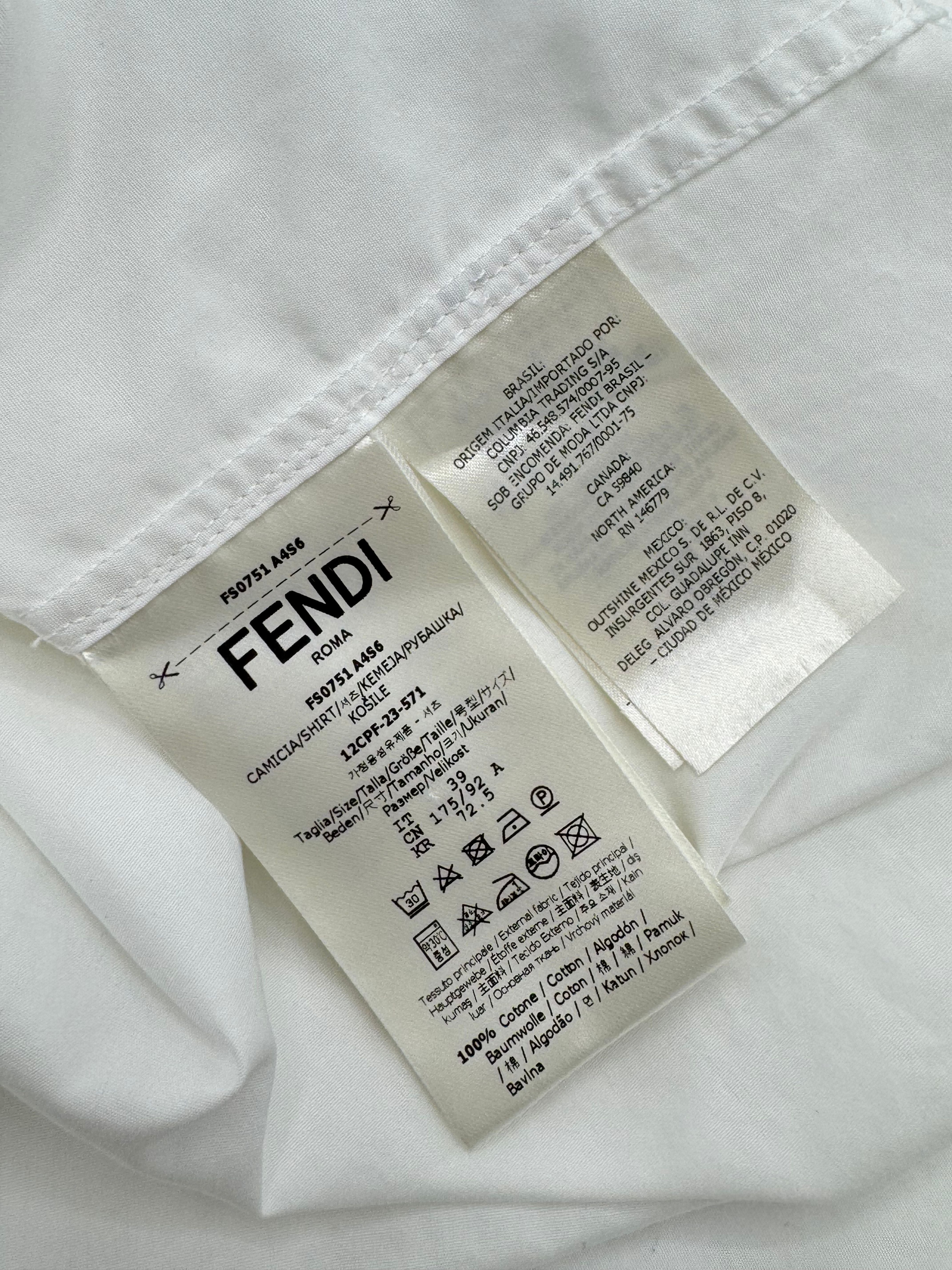 Fendi FF Collar Shirt - White (Unused) Fendi