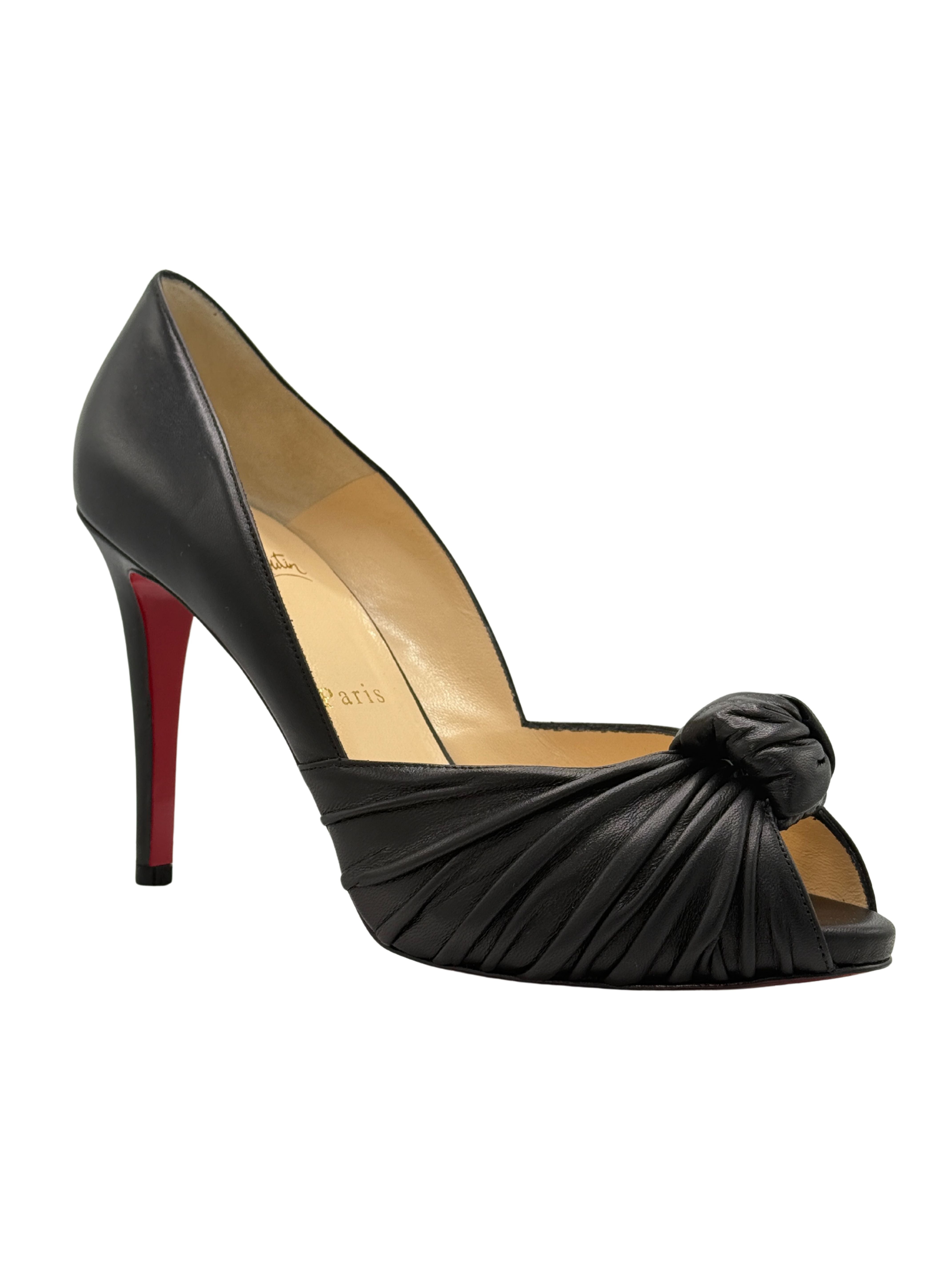 Christian Louboutin Lady Gres Peep Toe Pump - Black (Unused)