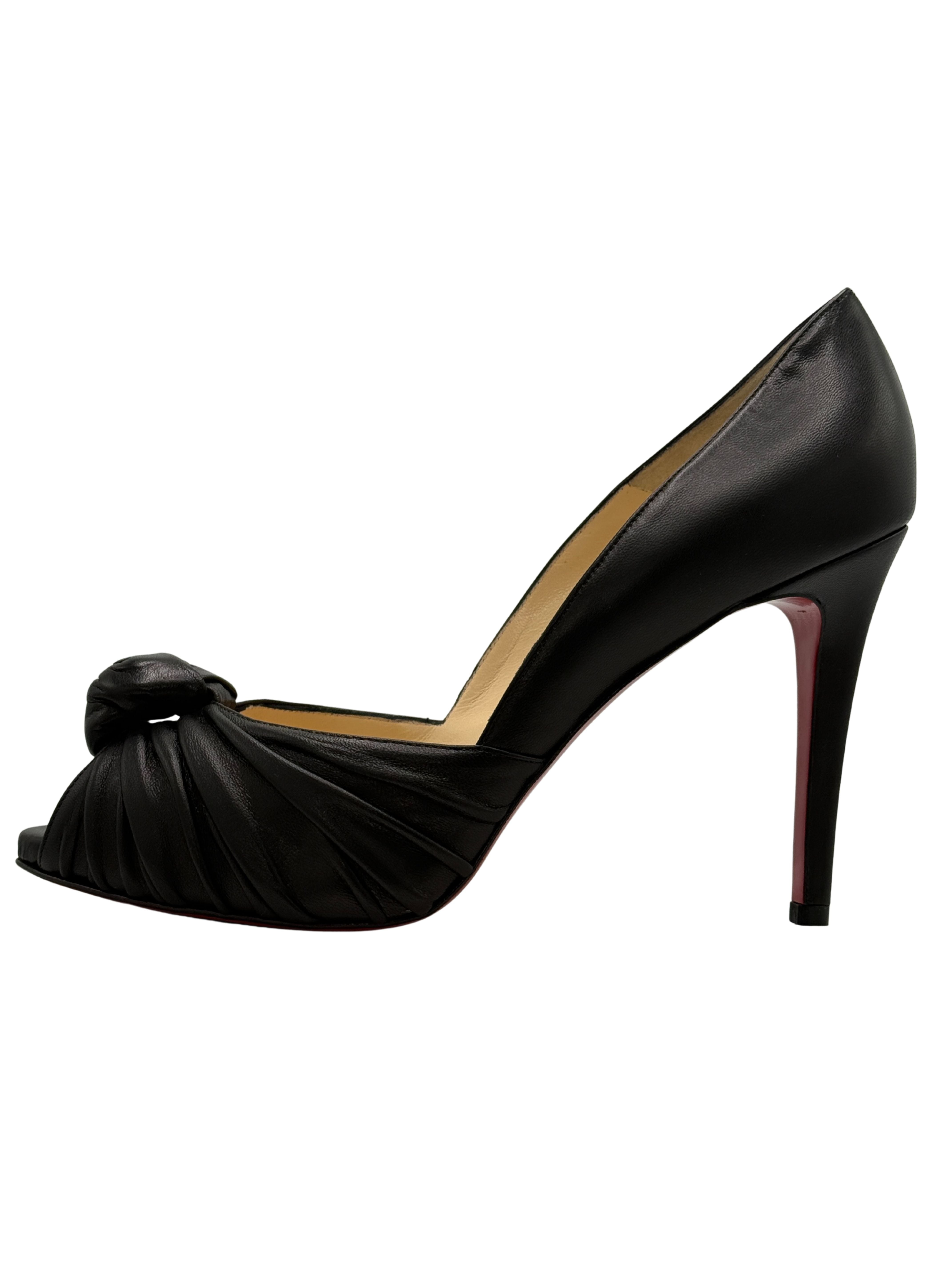 Christian Louboutin Lady Gres Peep Toe Pump - Black (Unused)