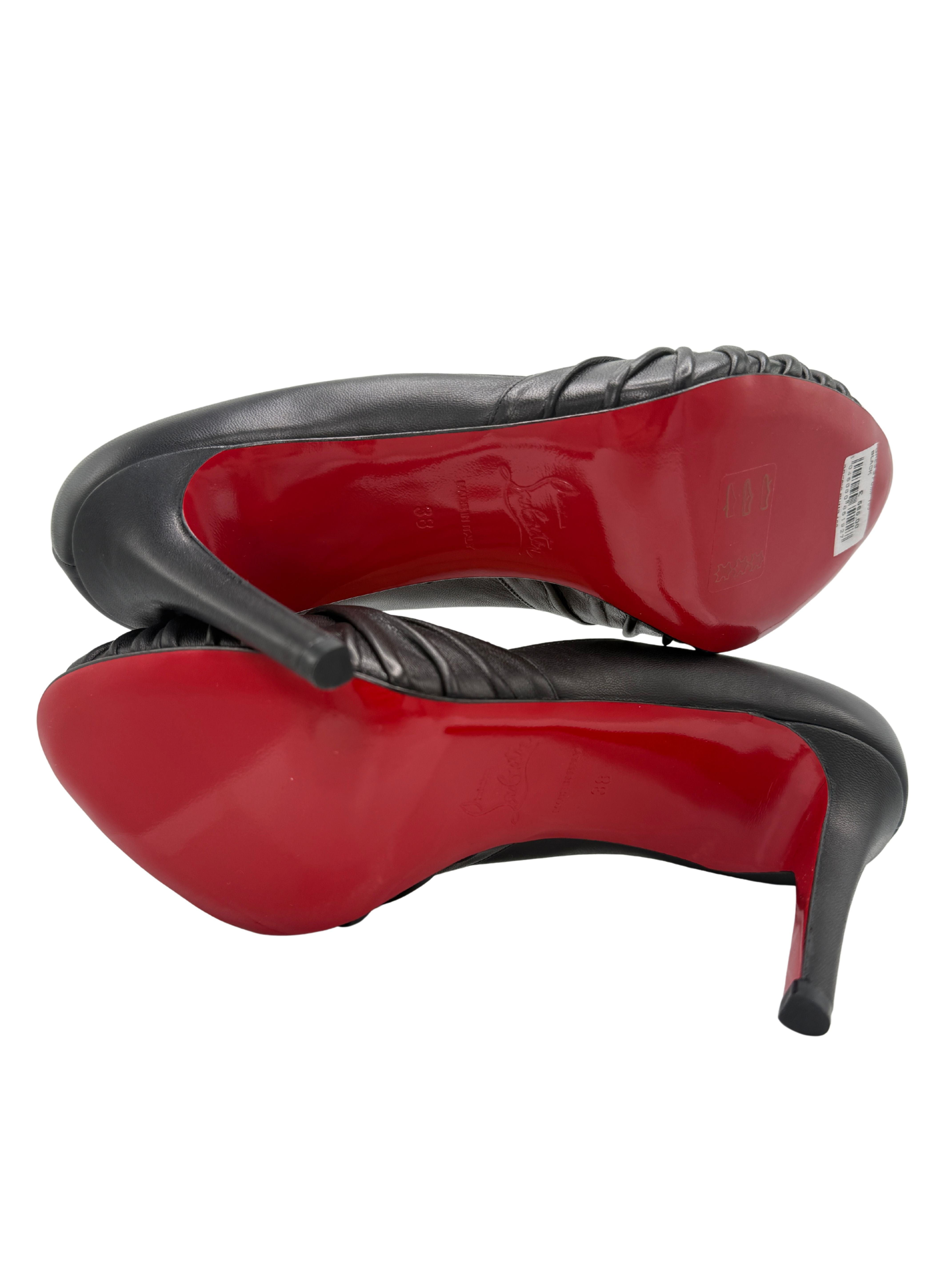 Christian Louboutin Lady Gres Peep Toe Pump - Black (Unused)