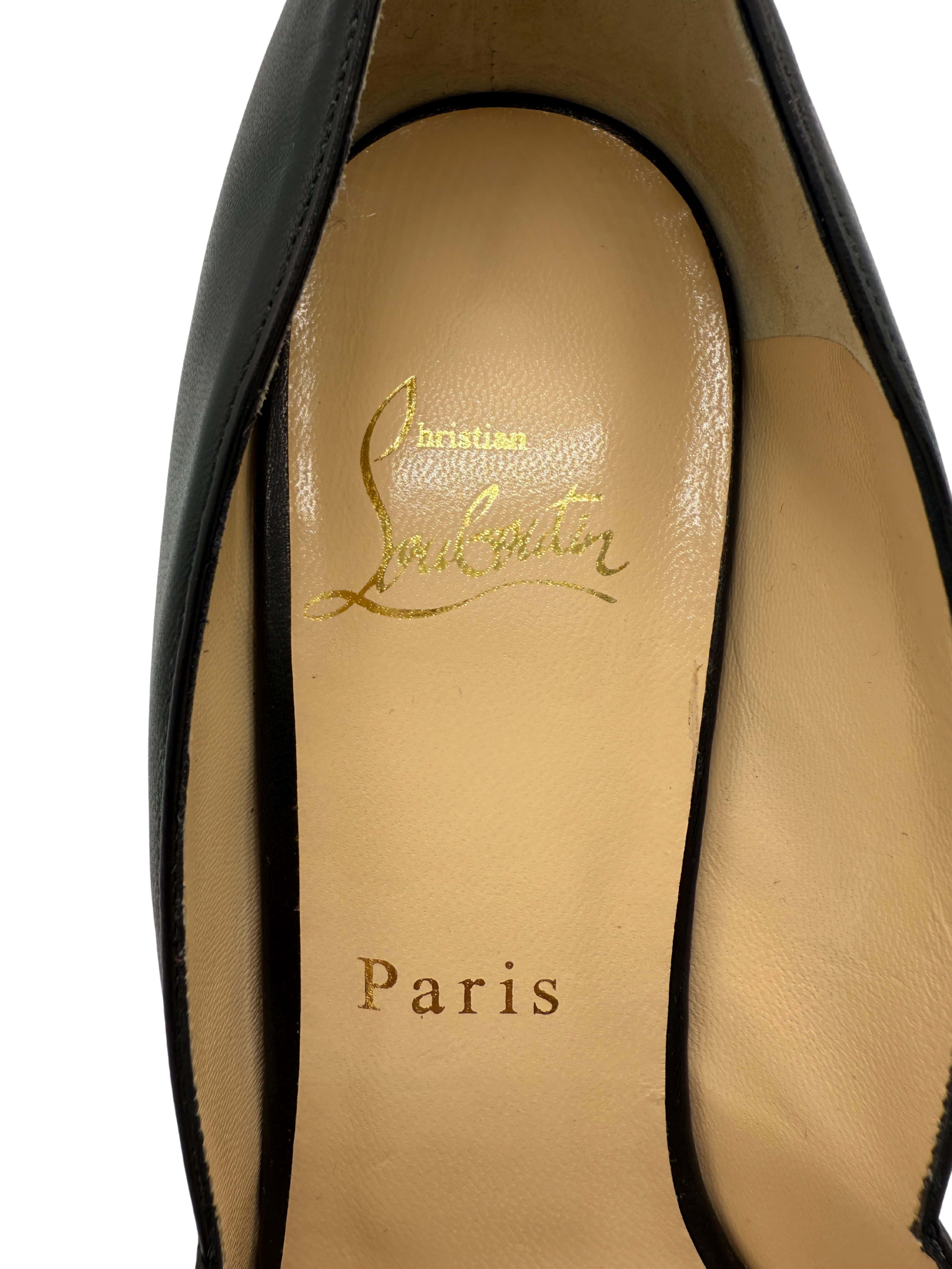 Christian Louboutin Lady Gres Peep Toe Pump - Black (Unused)