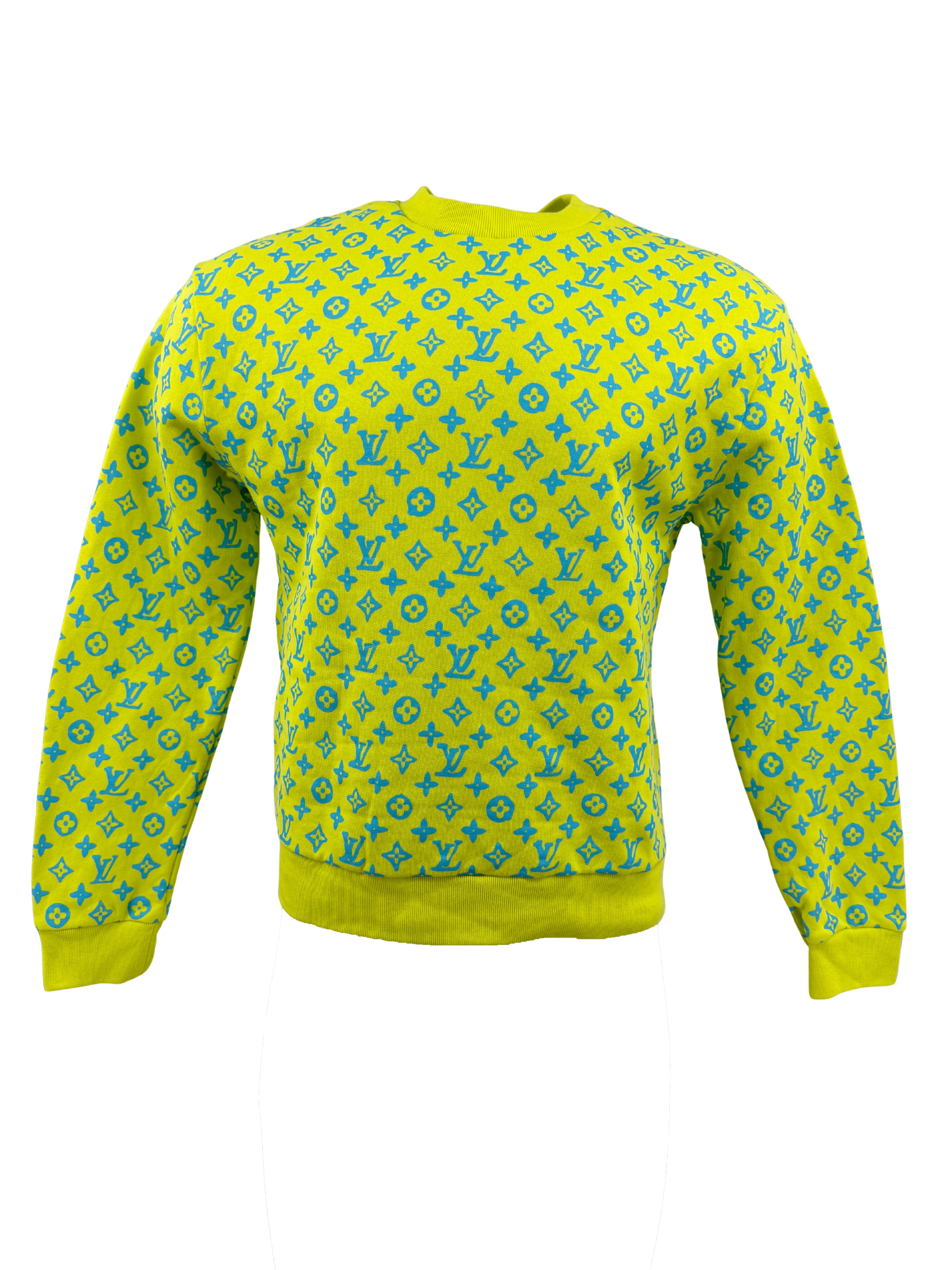 Louis Vuitton Monogram Sweatshirt - Lime Green