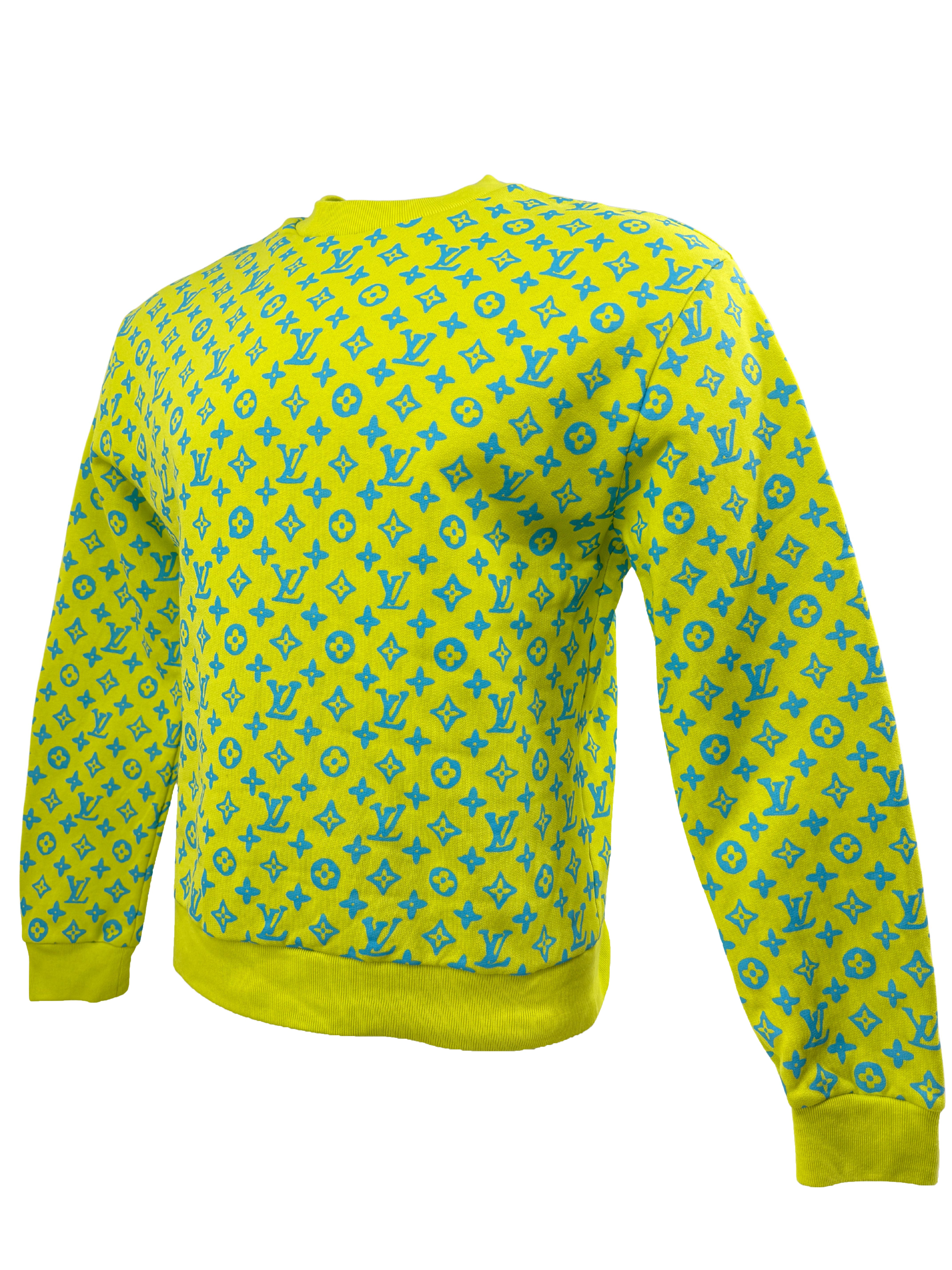 Louis Vuitton Monogram Sweatshirt - Lime Green