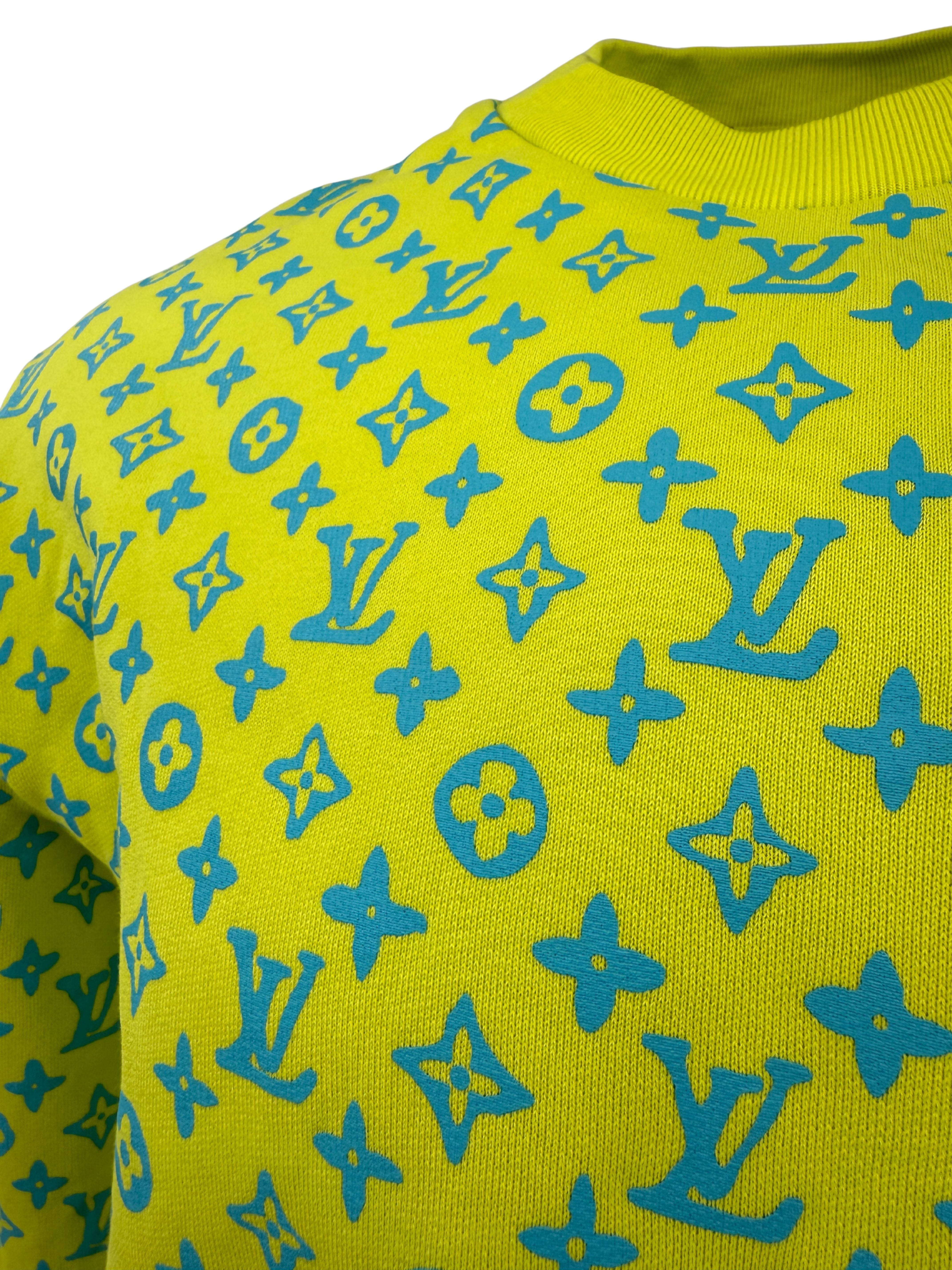 Louis Vuitton Monogram Sweatshirt - Lime Green