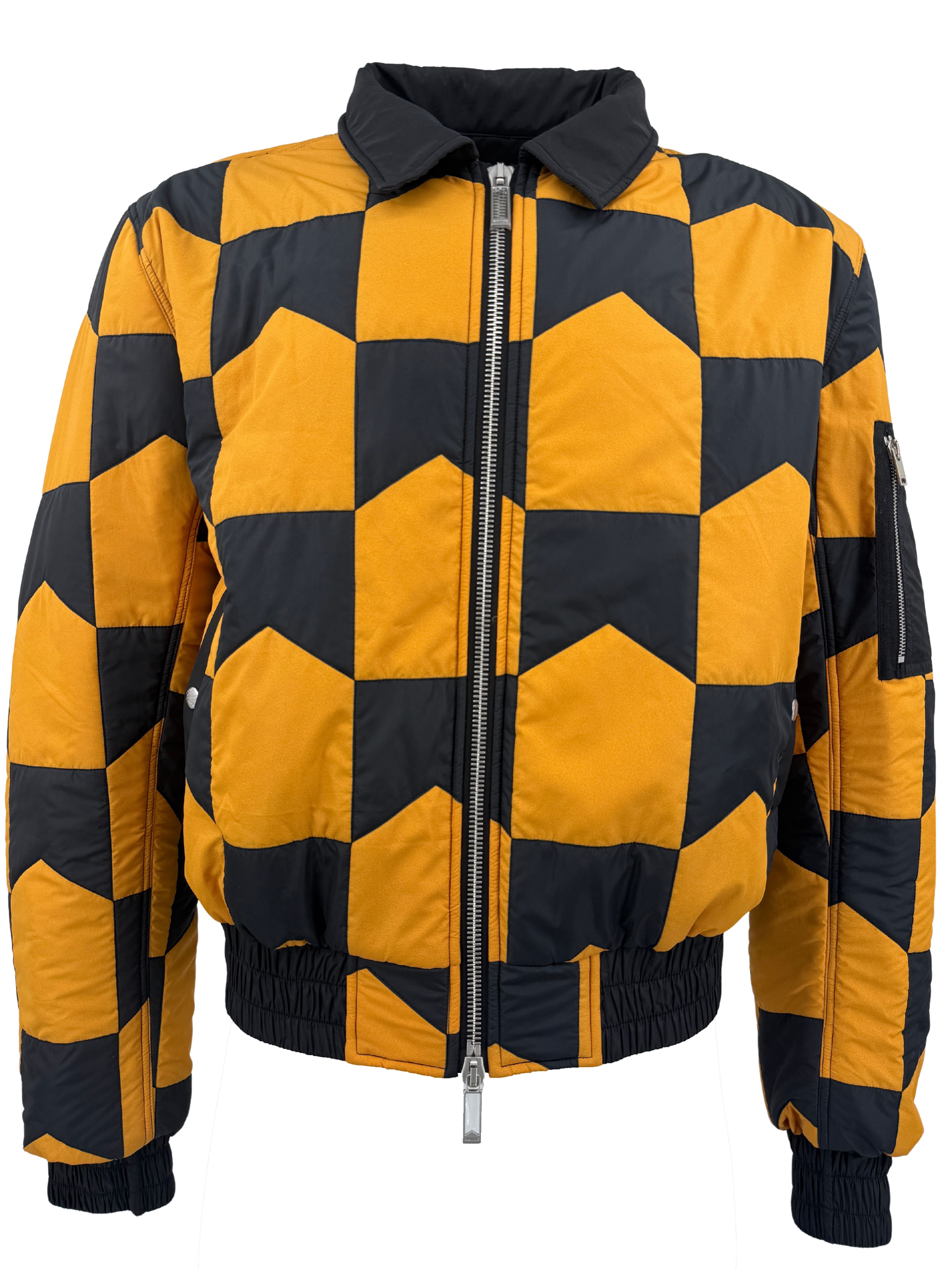 Rhude Chevron Quilted Puffer Jacket - Orange (Unused)