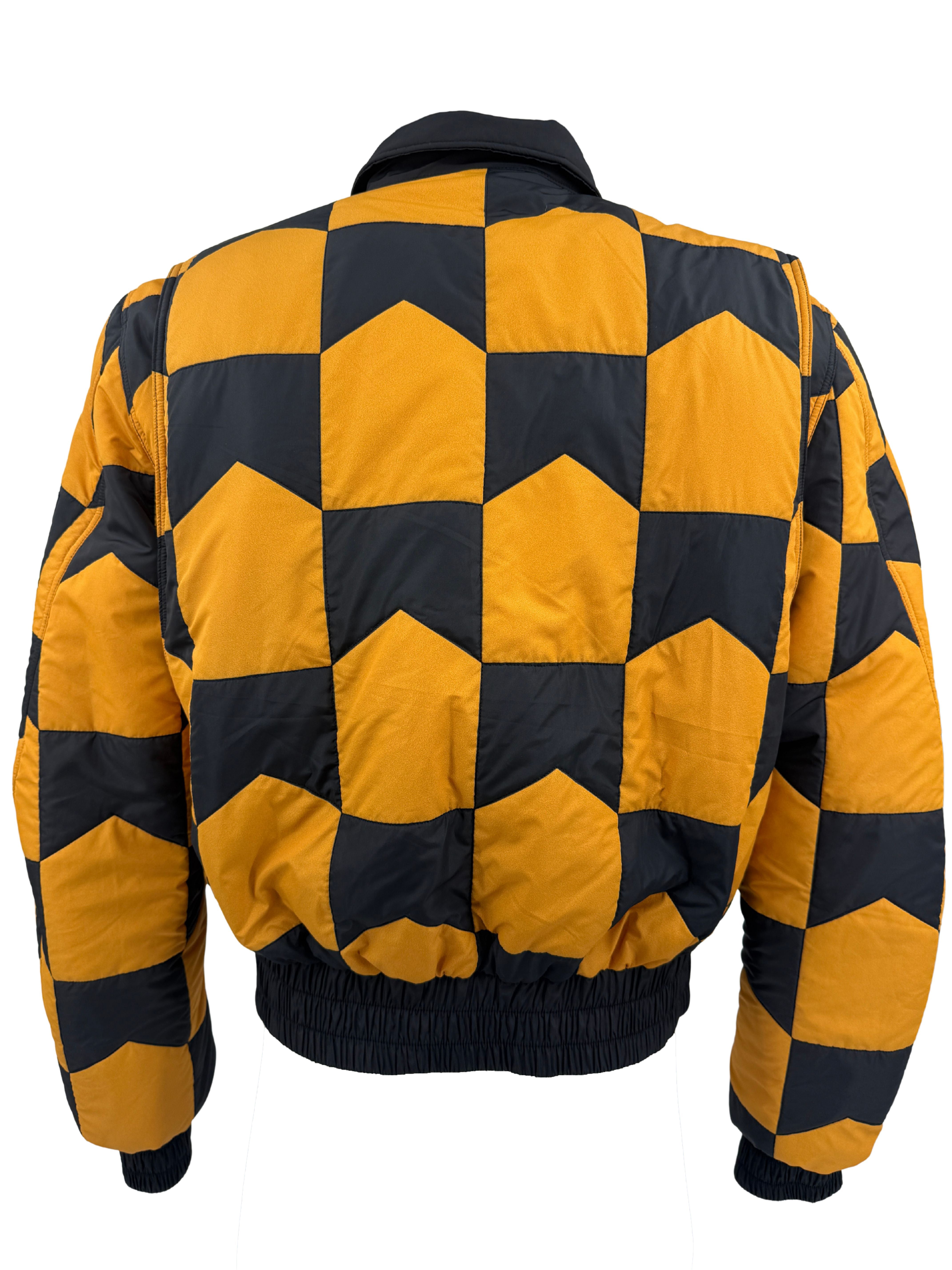 Rhude Chevron Quilted Puffer Jacket - Orange (Unused)