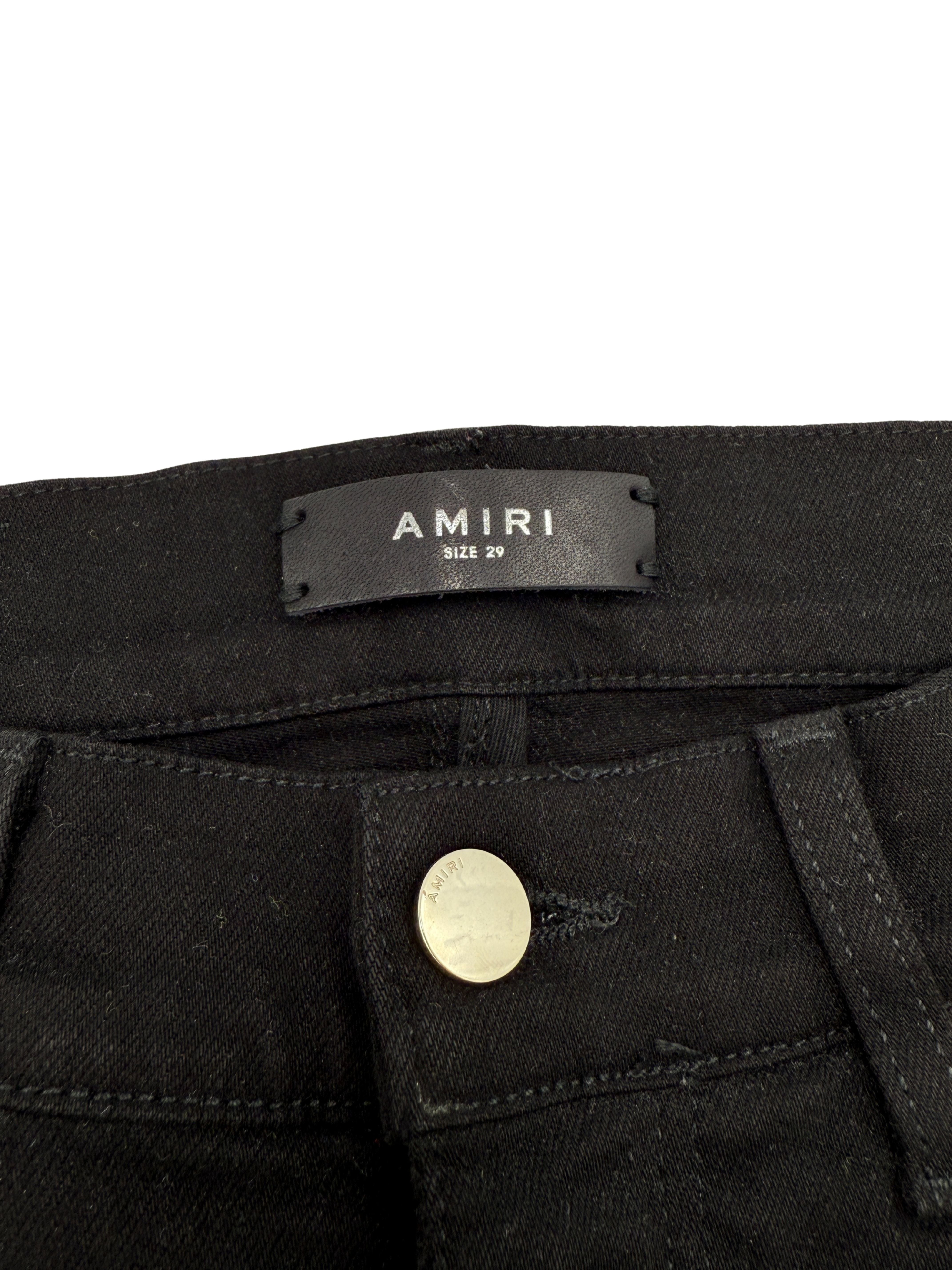 Amiri Watercolour Half Track Jeans - Black Amiri