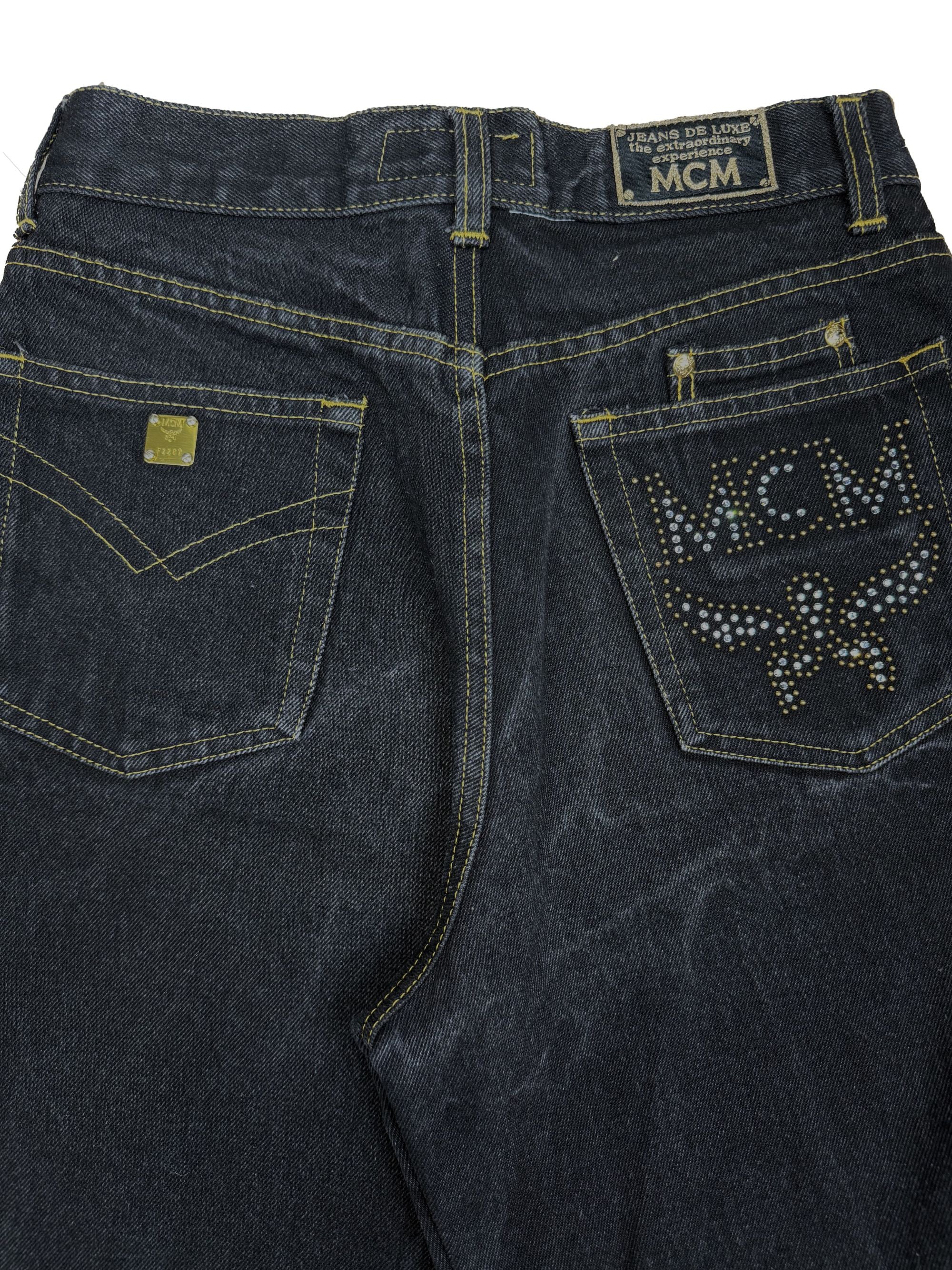 MCM Diamanté Mom Jeans - Black MCM