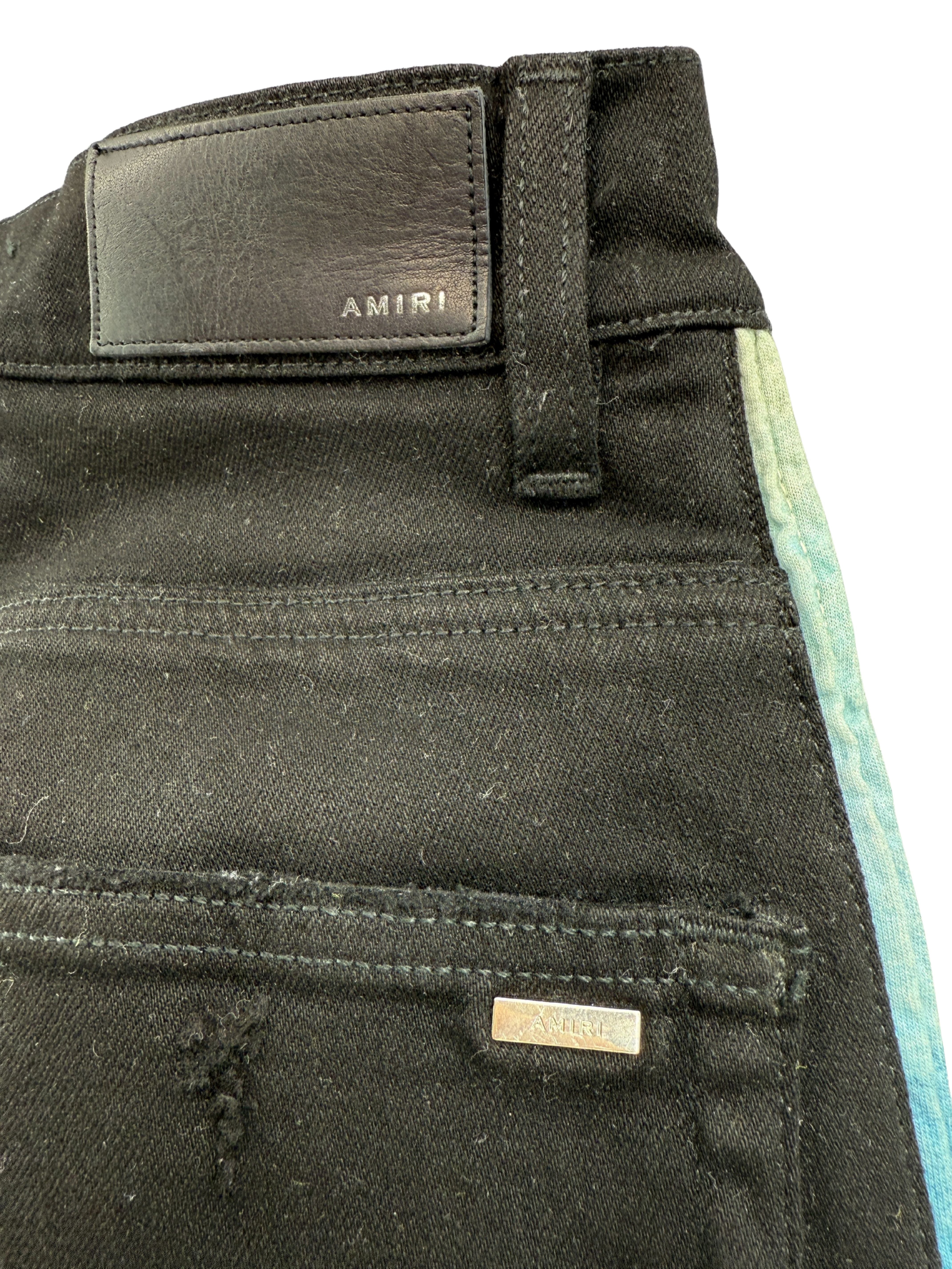 Amiri Watercolour Half Track Jeans - Black Amiri