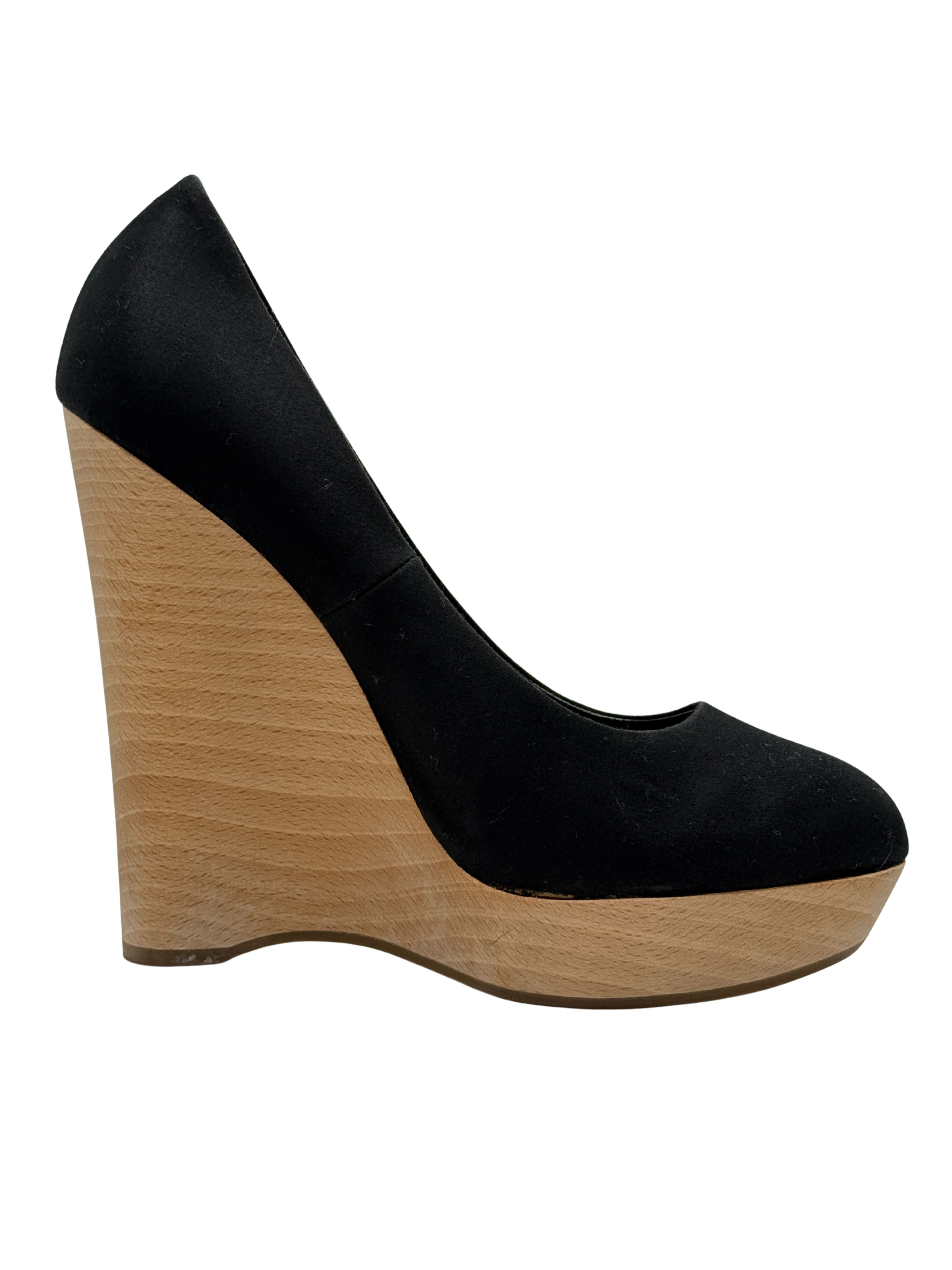 Yves Saint Laurent Maryna Wedge Pump - Black (Unused)