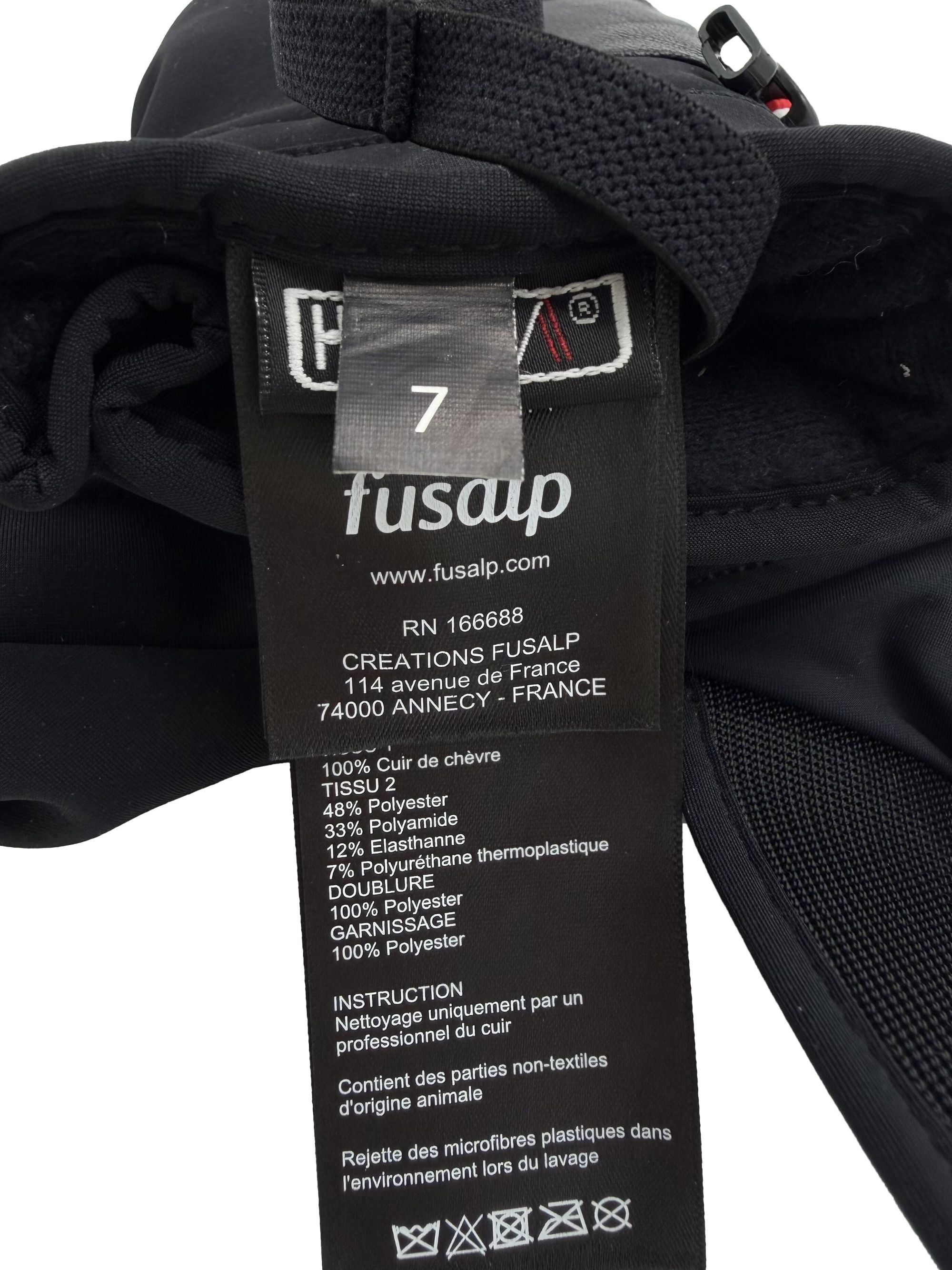 Fusalp Glacier M Ski Gloves - Black Fusalp