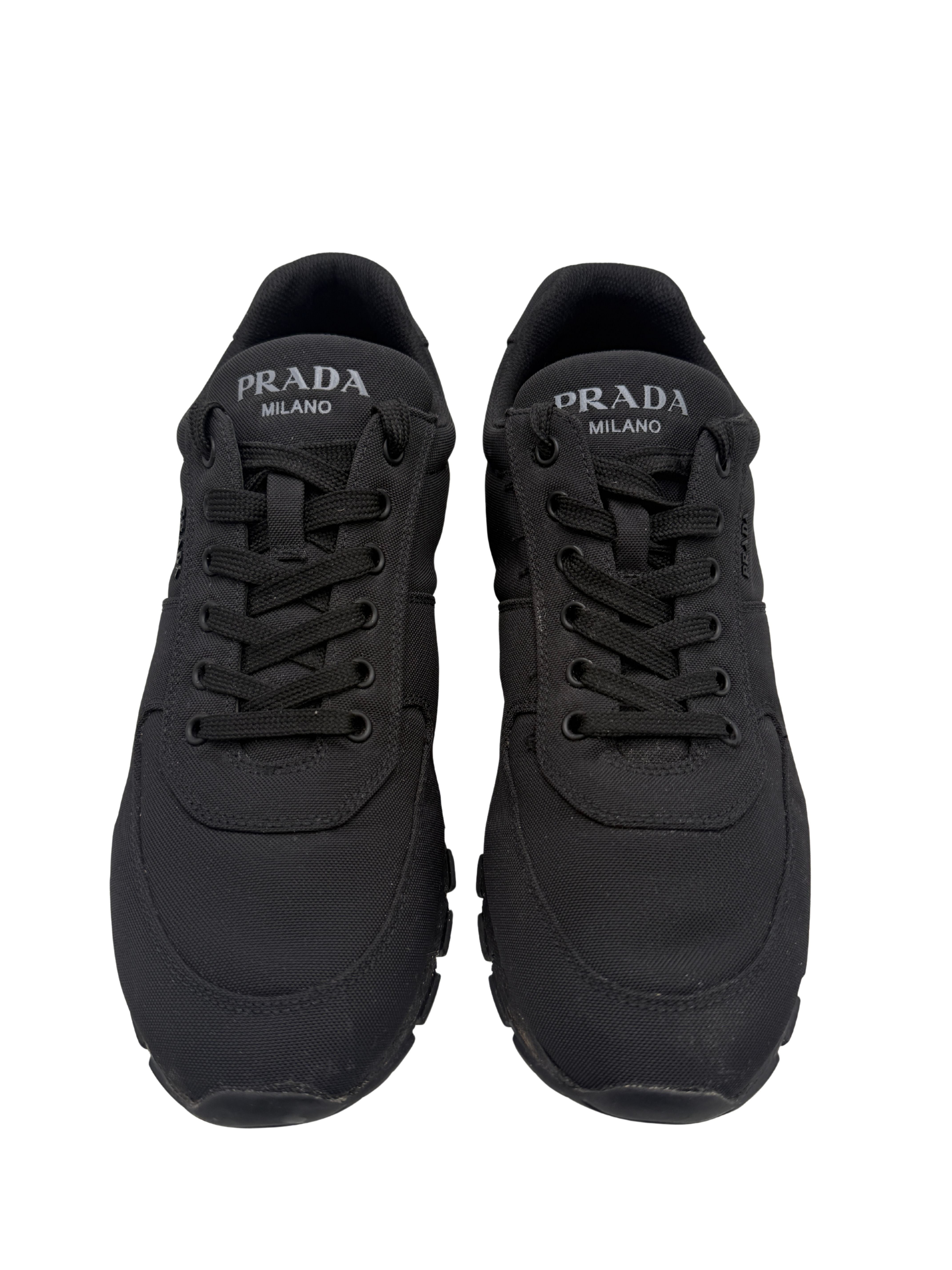 Prada Re-Nylon Low Top Trainers - Black Prada