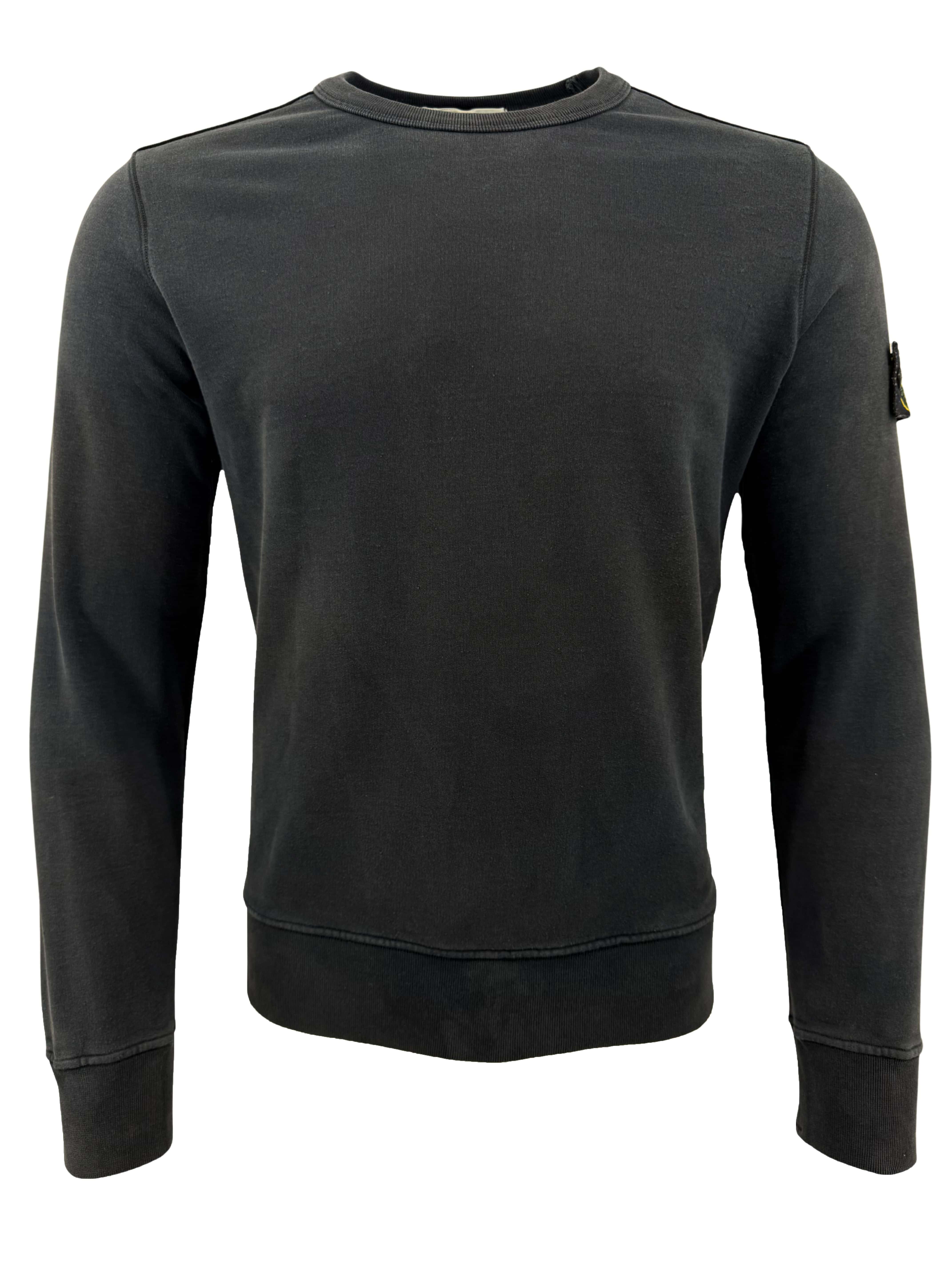 Stone Island Badge Sweatshirt - Black Stone Island