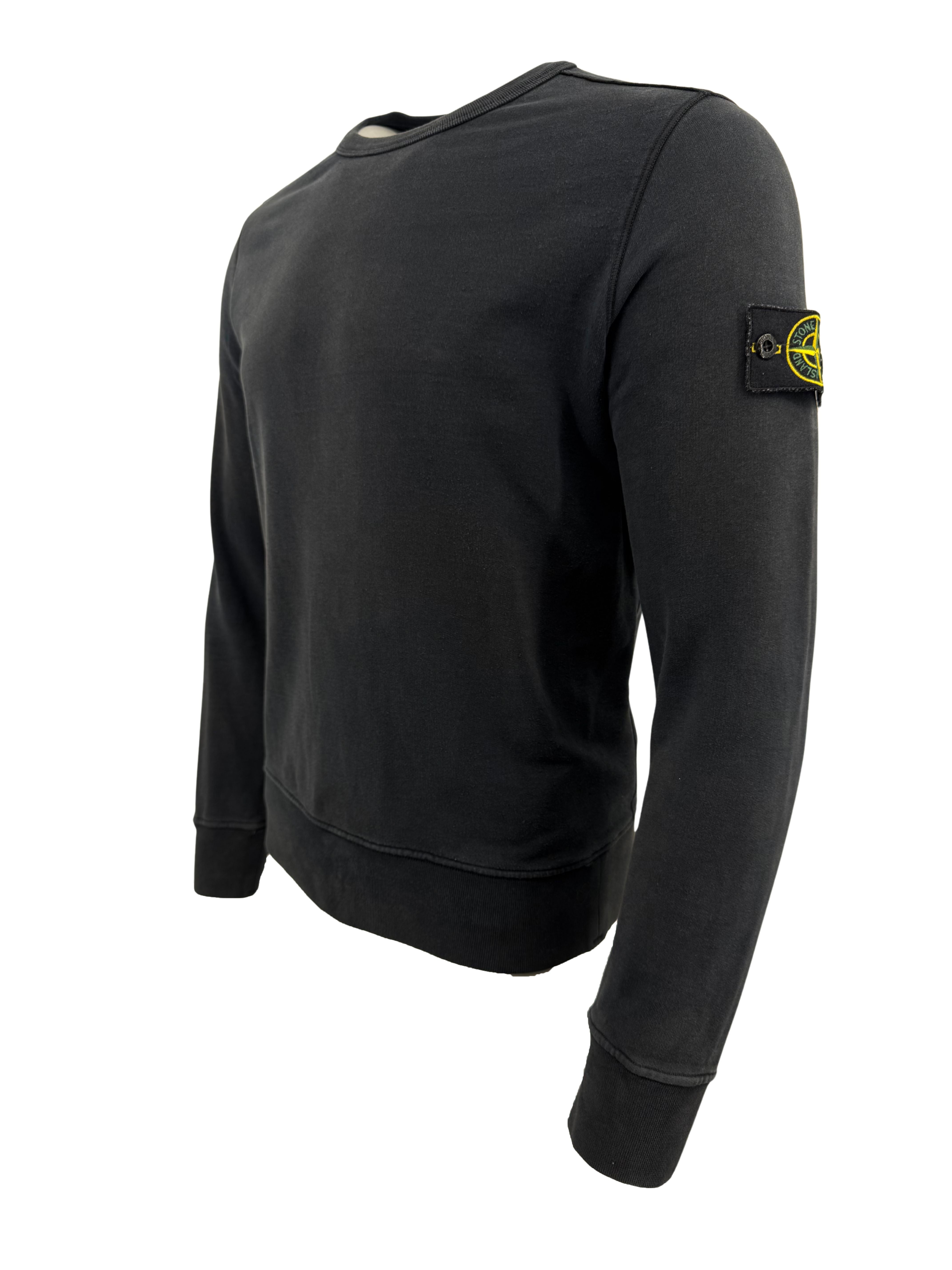 Stone Island Badge Sweatshirt - Black Stone Island
