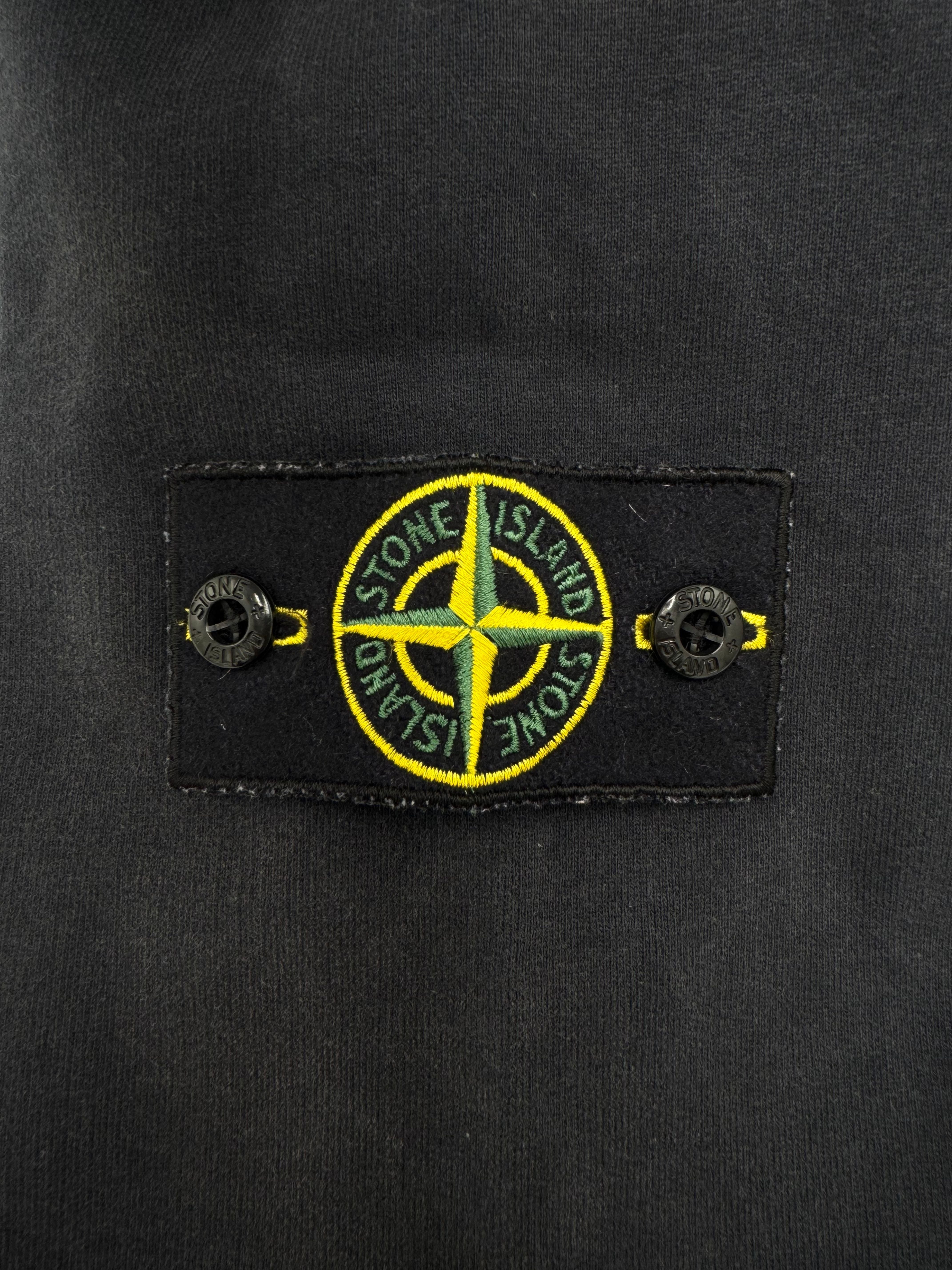 Stone Island Badge Sweatshirt - Black Stone Island