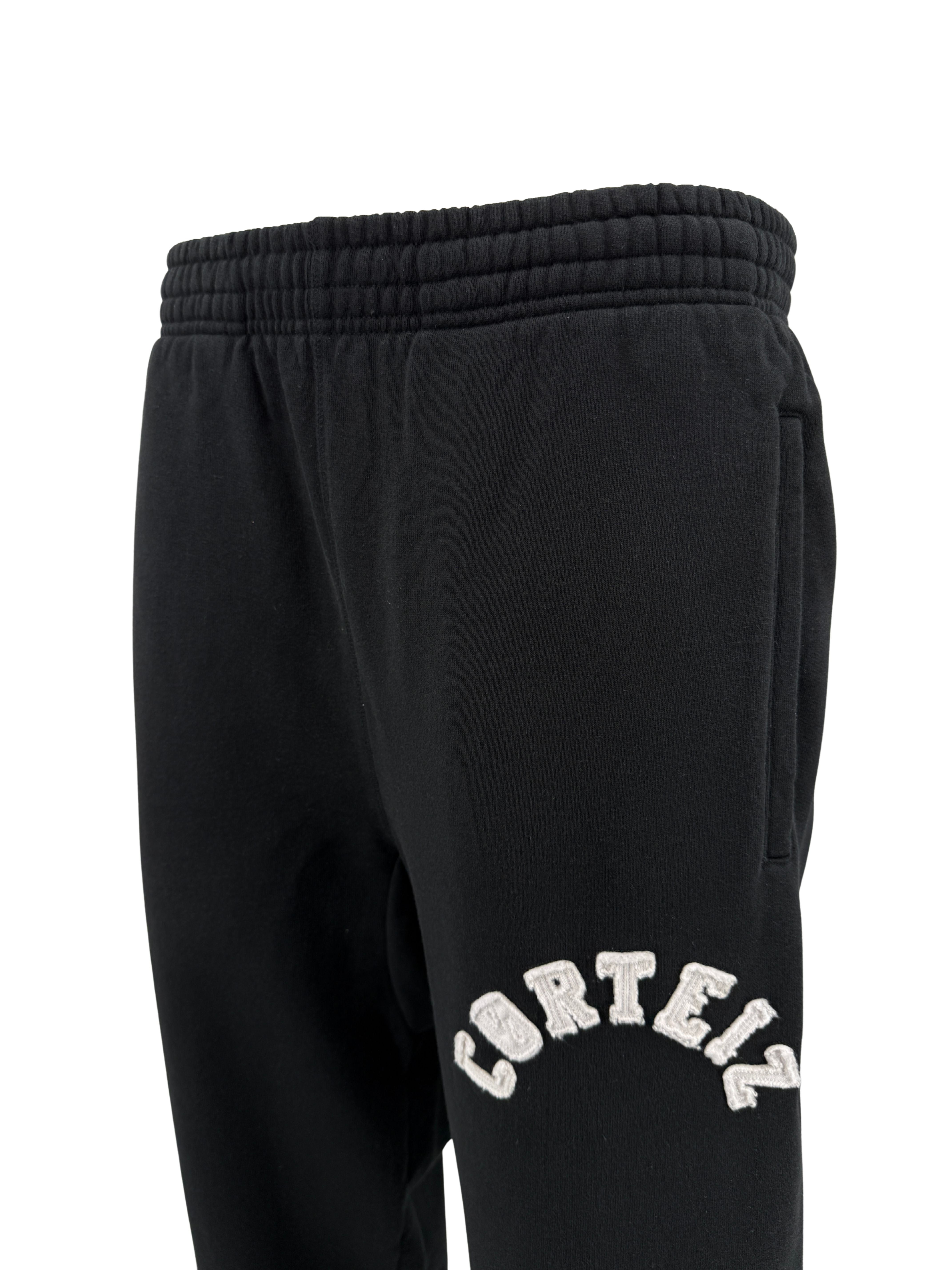 Corteiz Arch Logo Straight Leg Joggers - Black