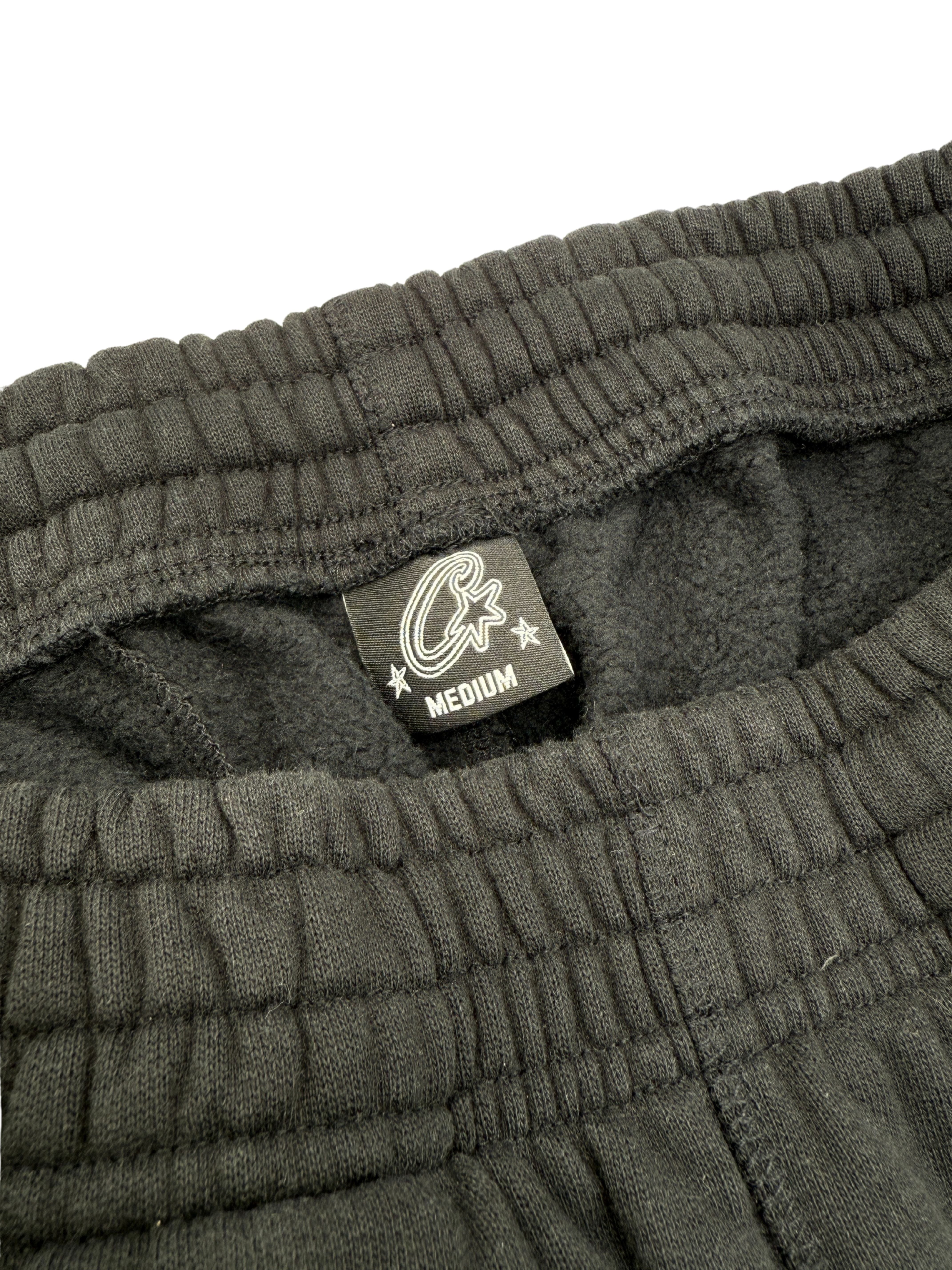 Corteiz Arch Logo Straight Leg Joggers - Black