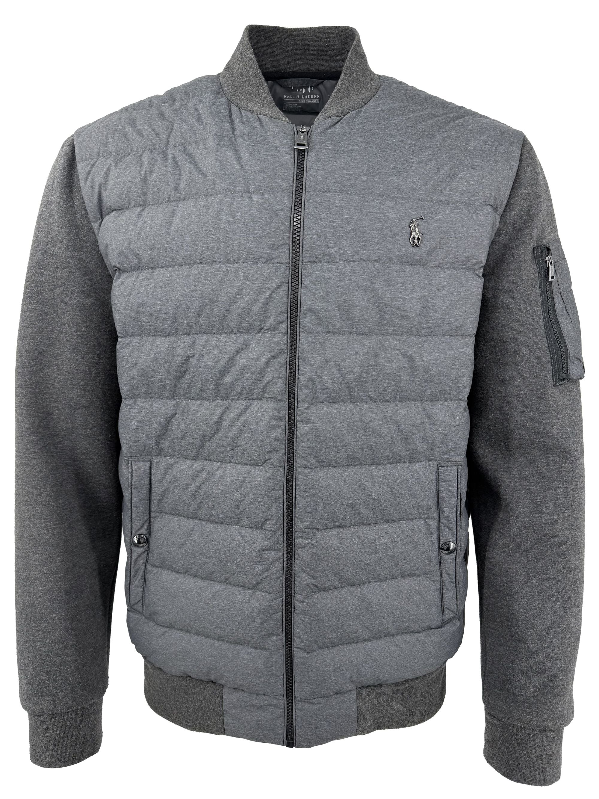 Ralph Lauren Knit Hybrid Bomber Jacket - Grey Ralph Lauren