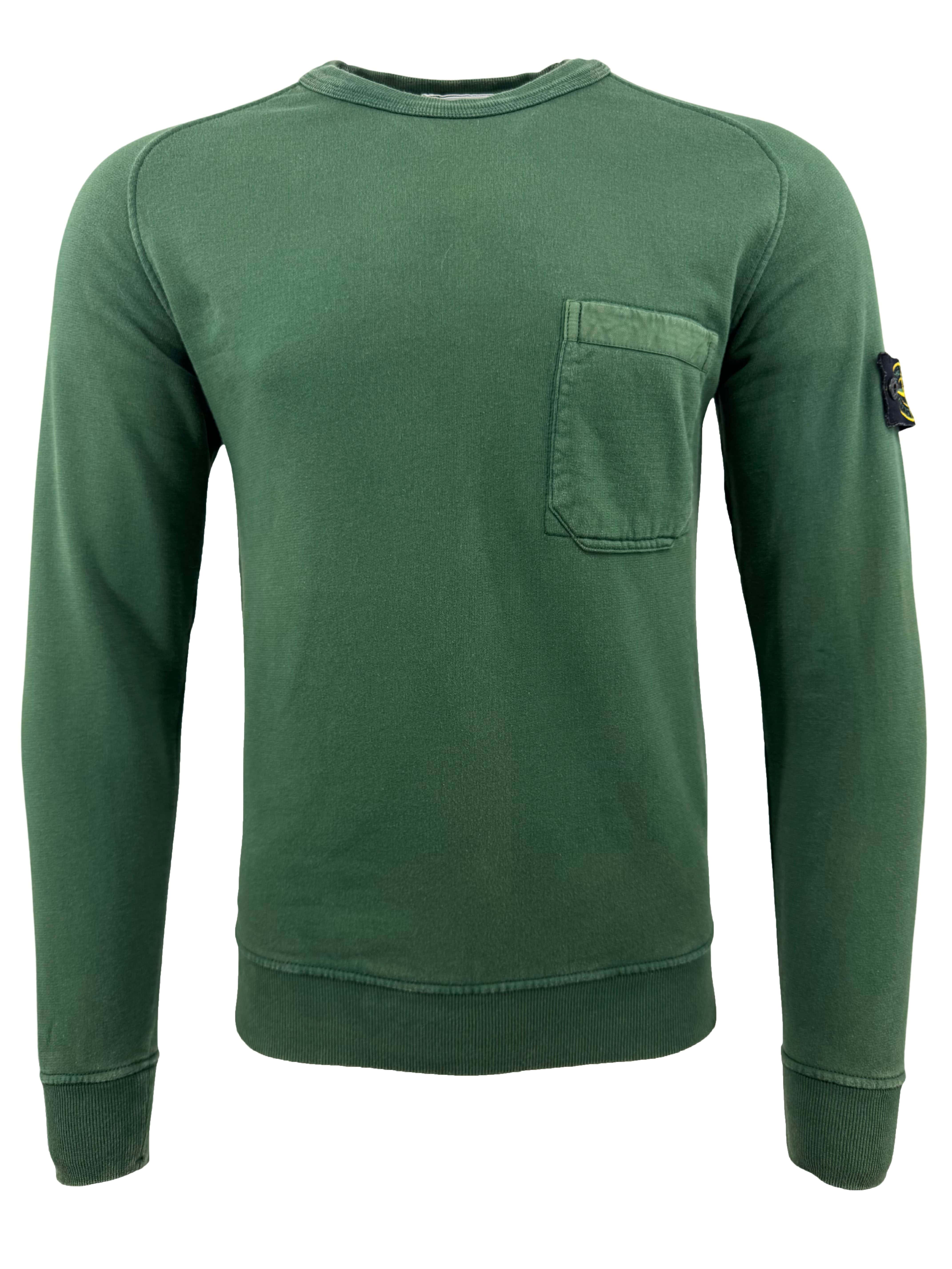 Stone Island Badge Sweatshirt - Green Stone Island