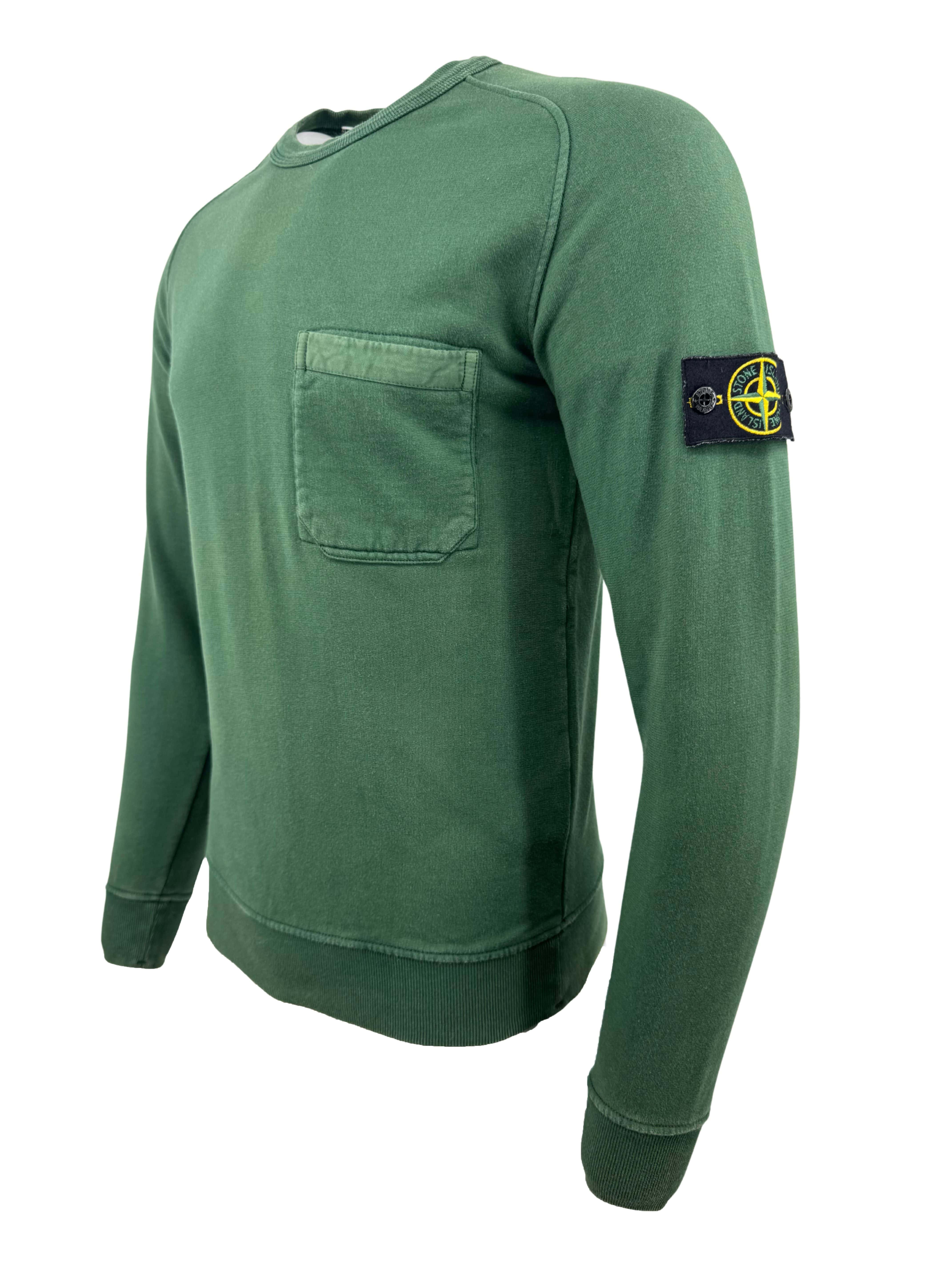 Stone Island Badge Sweatshirt - Green Stone Island