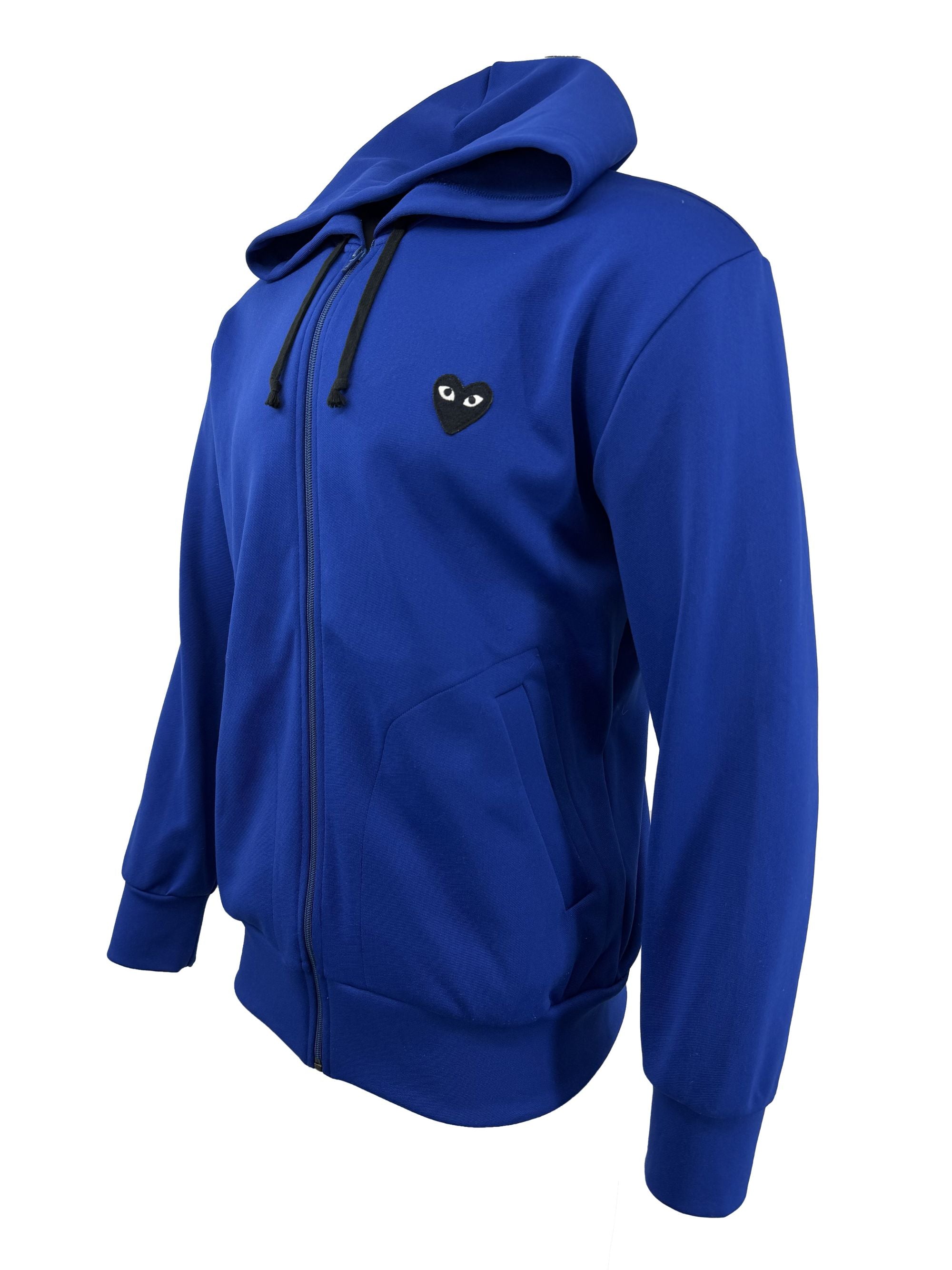 Comme Des Garçons Black Heart Hooded Sweatshirt - Blue Comme Des Garçons