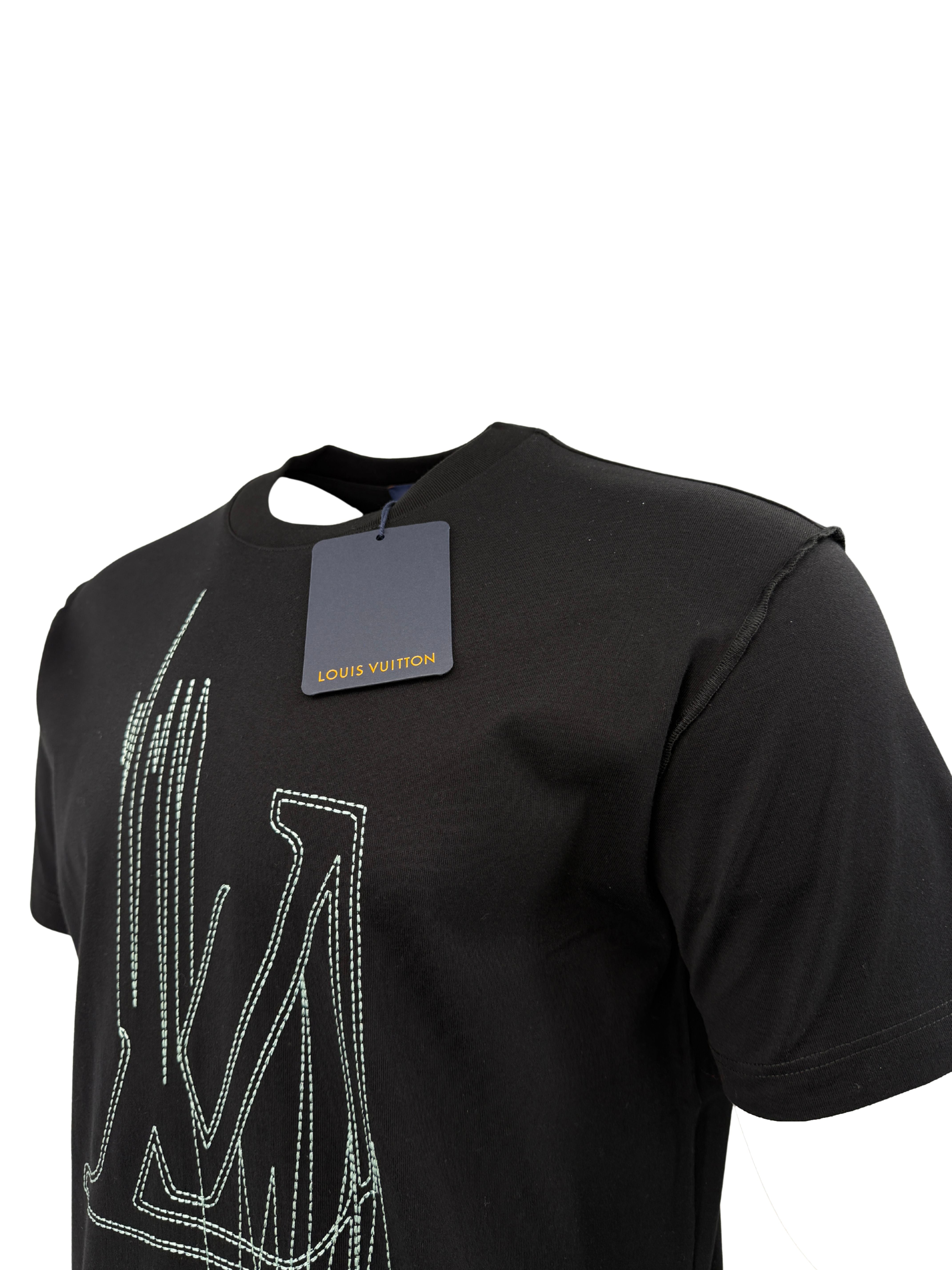 Louis Vuitton Frequency Embroidered T-Shirt - Black (Unused) Louis Vuitton