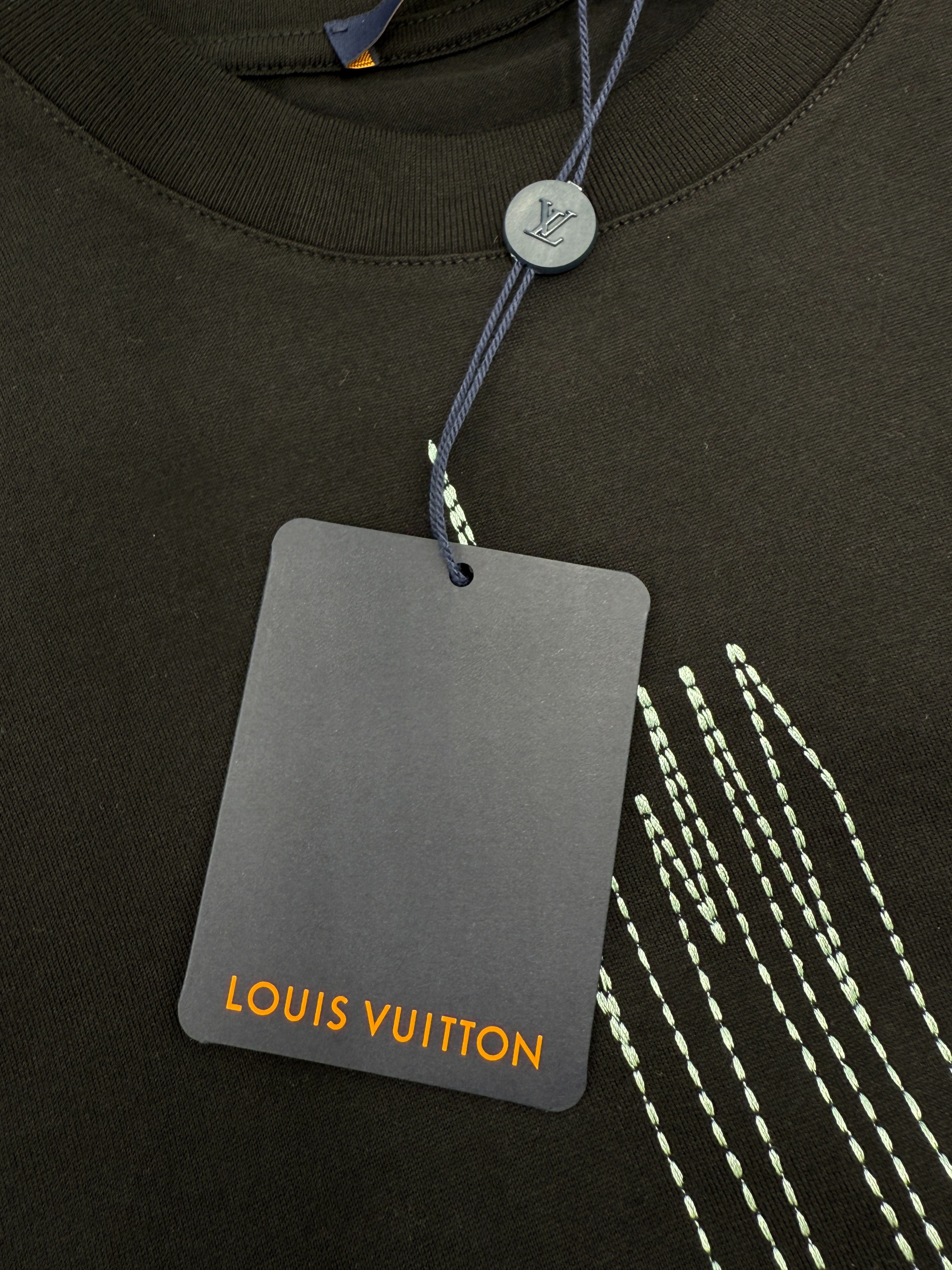 Louis Vuitton Frequency Embroidered T-Shirt - Black (Unused) Louis Vuitton