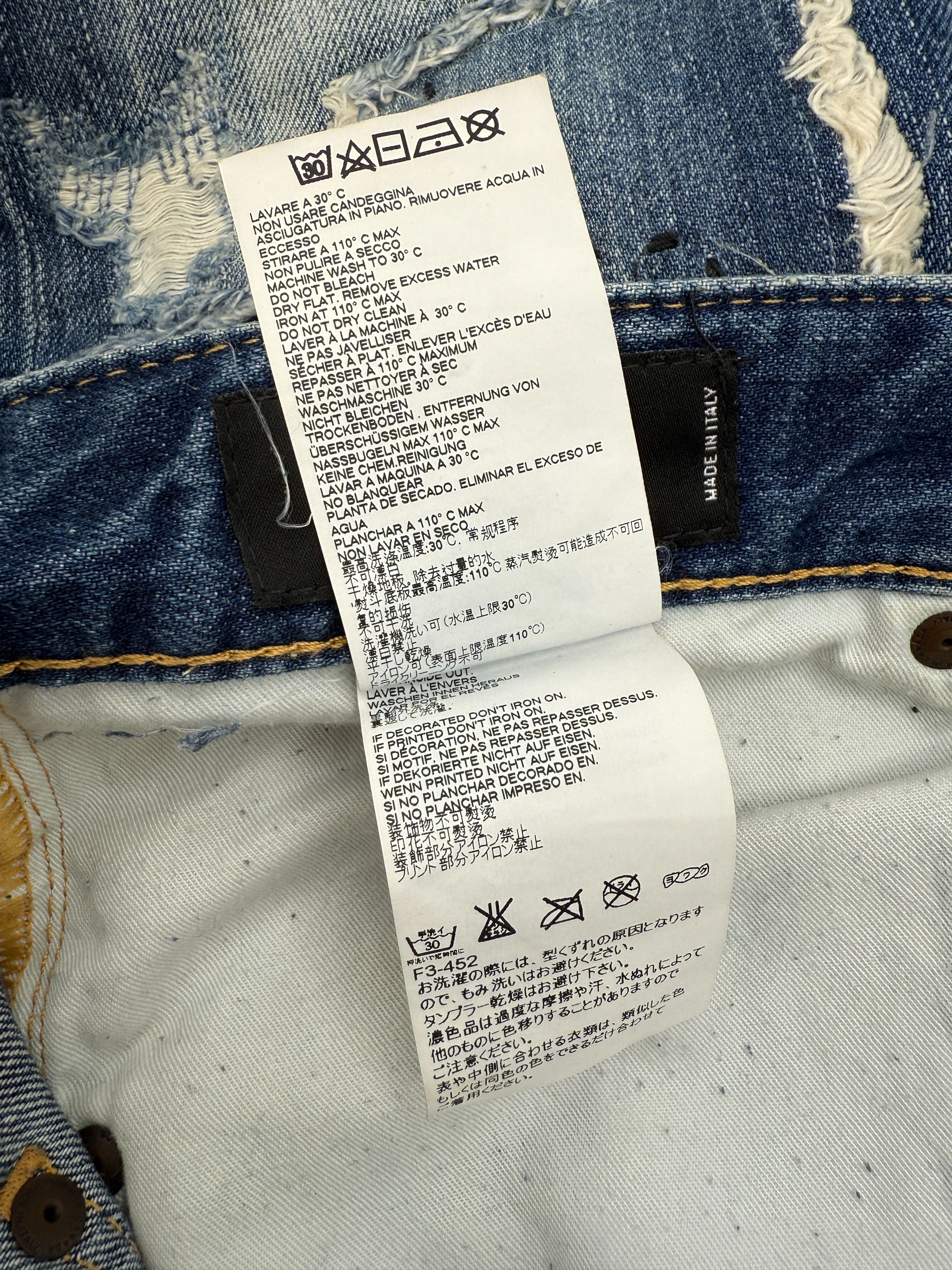 Dsquared2 Cool Guy Stitch Detail Distressed Jean - Dark Blue Dsquared2