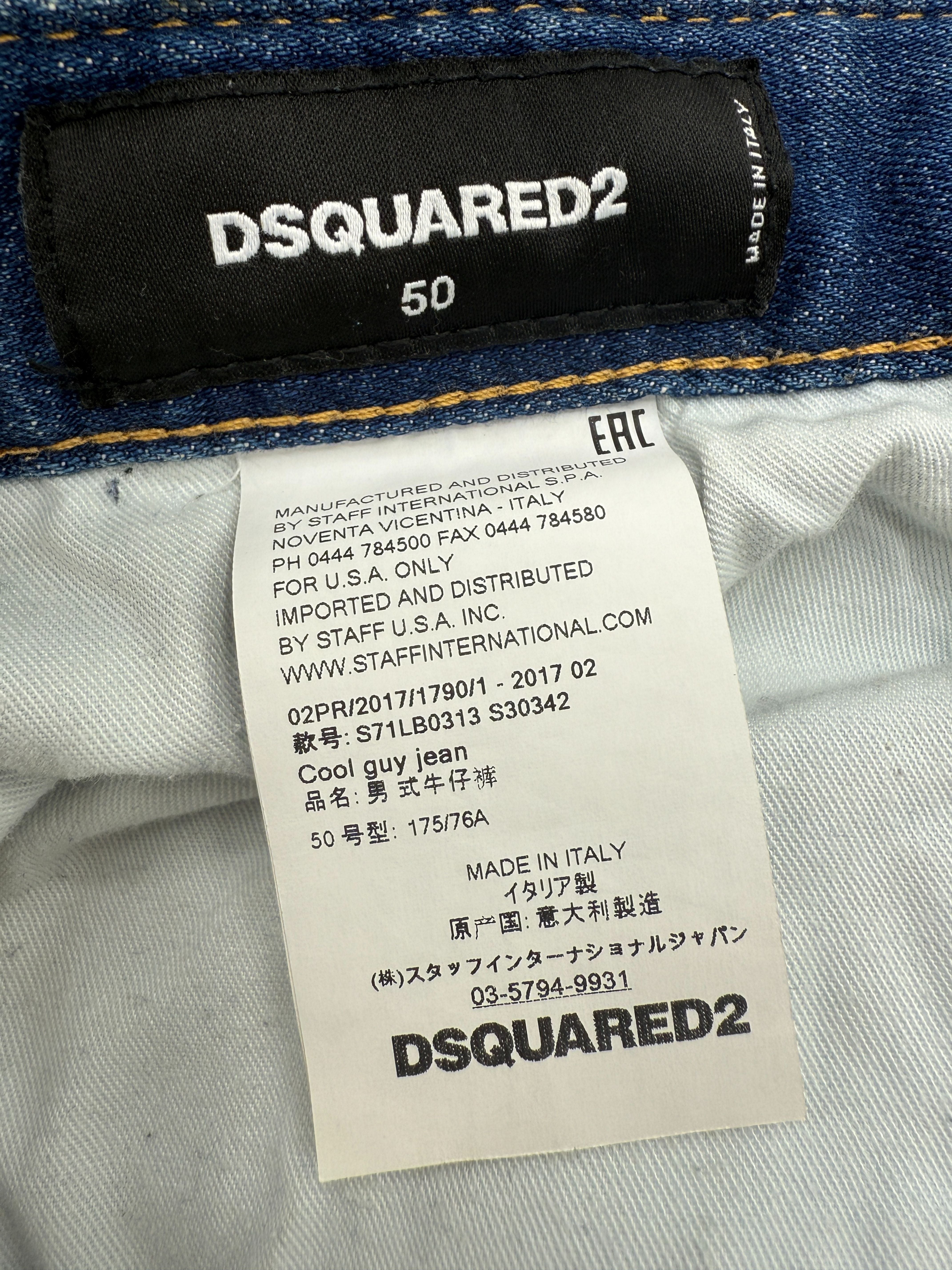 Dsquared2 Distressed Cool Guy Jeans - Dark Blue