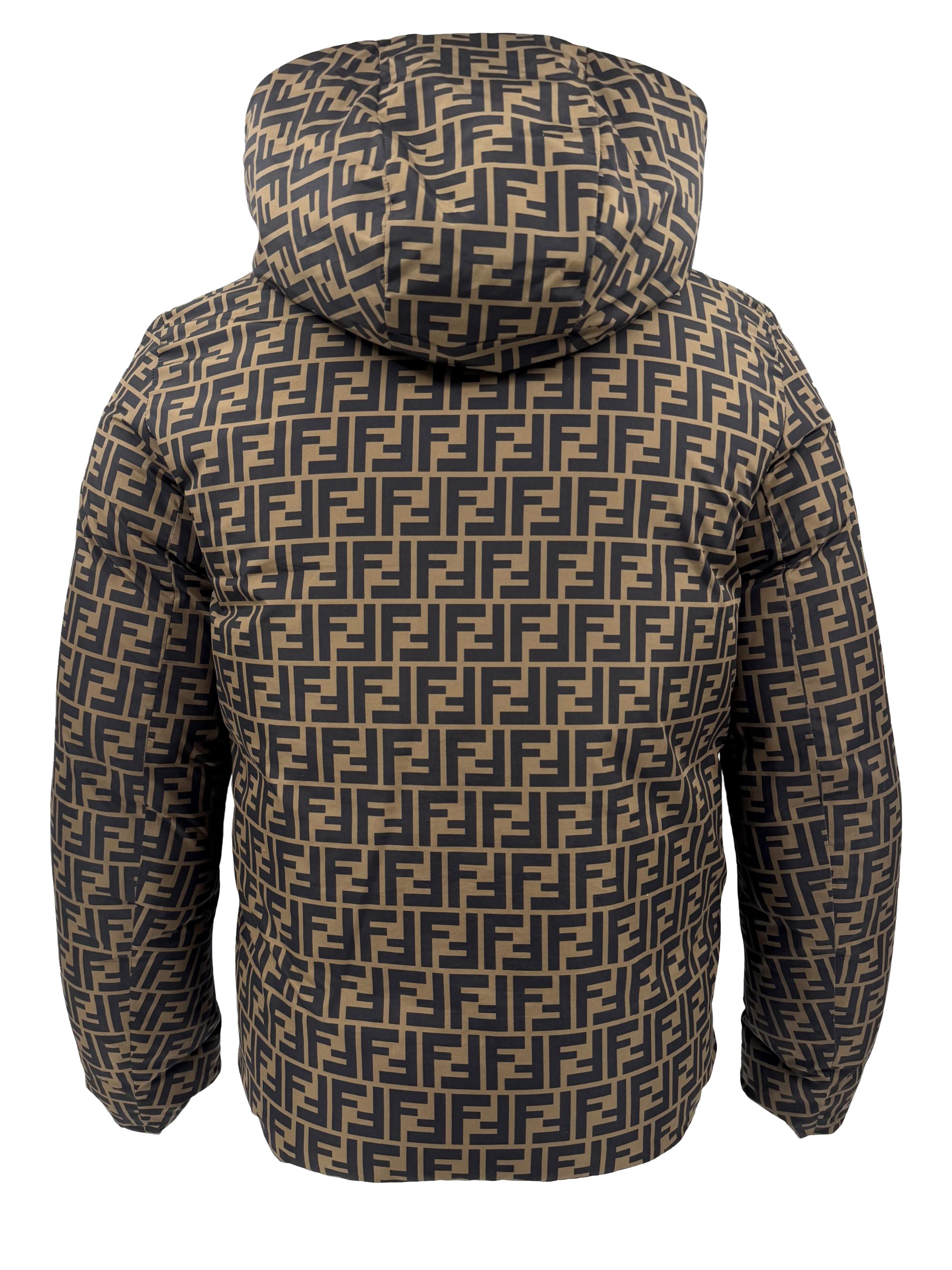 Fendi FF Logo Reversible Down Jacket - Brown (Copy) Fendi