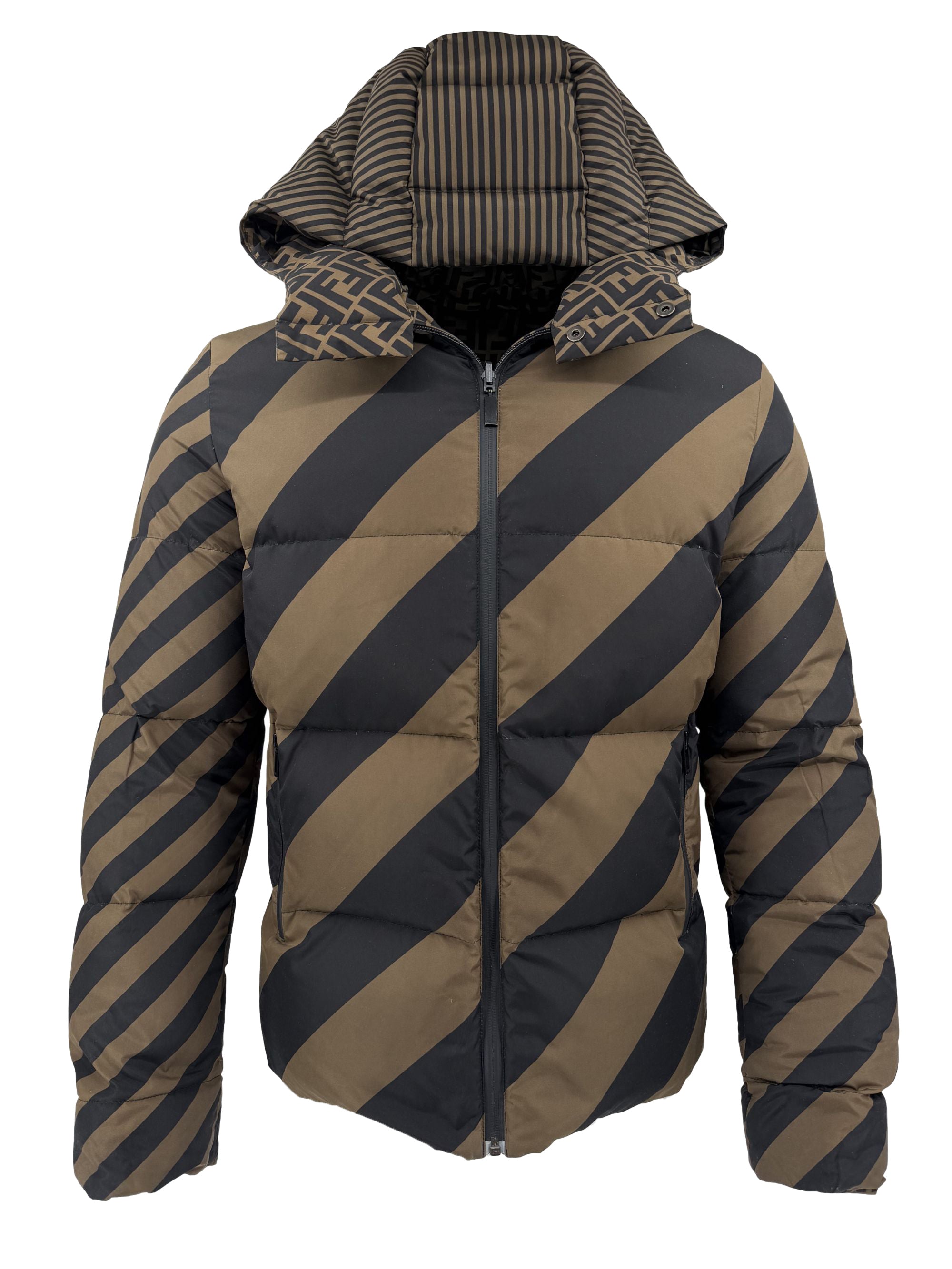 Fendi FF Logo Reversible Down Jacket - Brown (Copy) Fendi