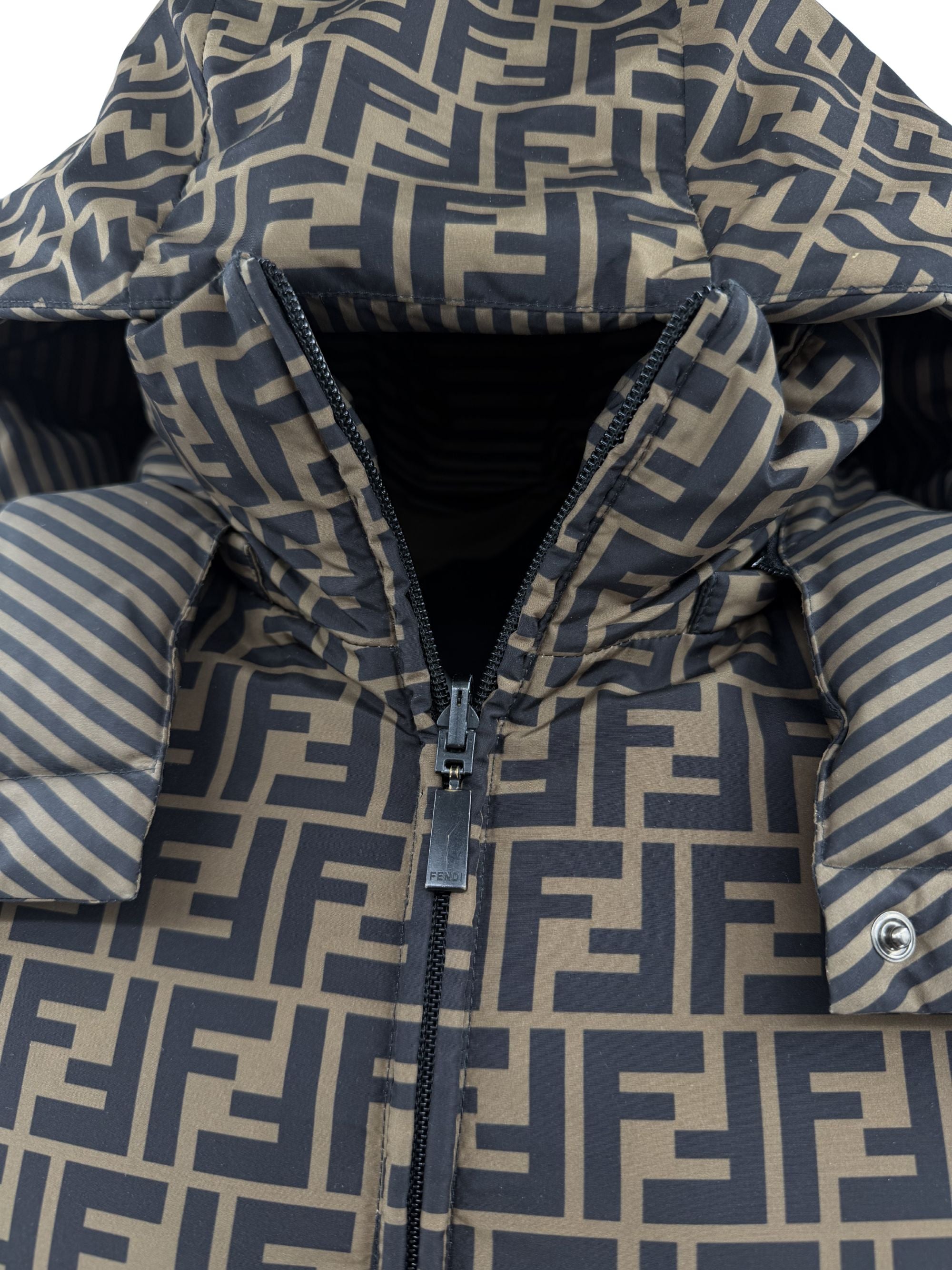 Fendi FF Logo Reversible Down Jacket - Brown (Copy) Fendi