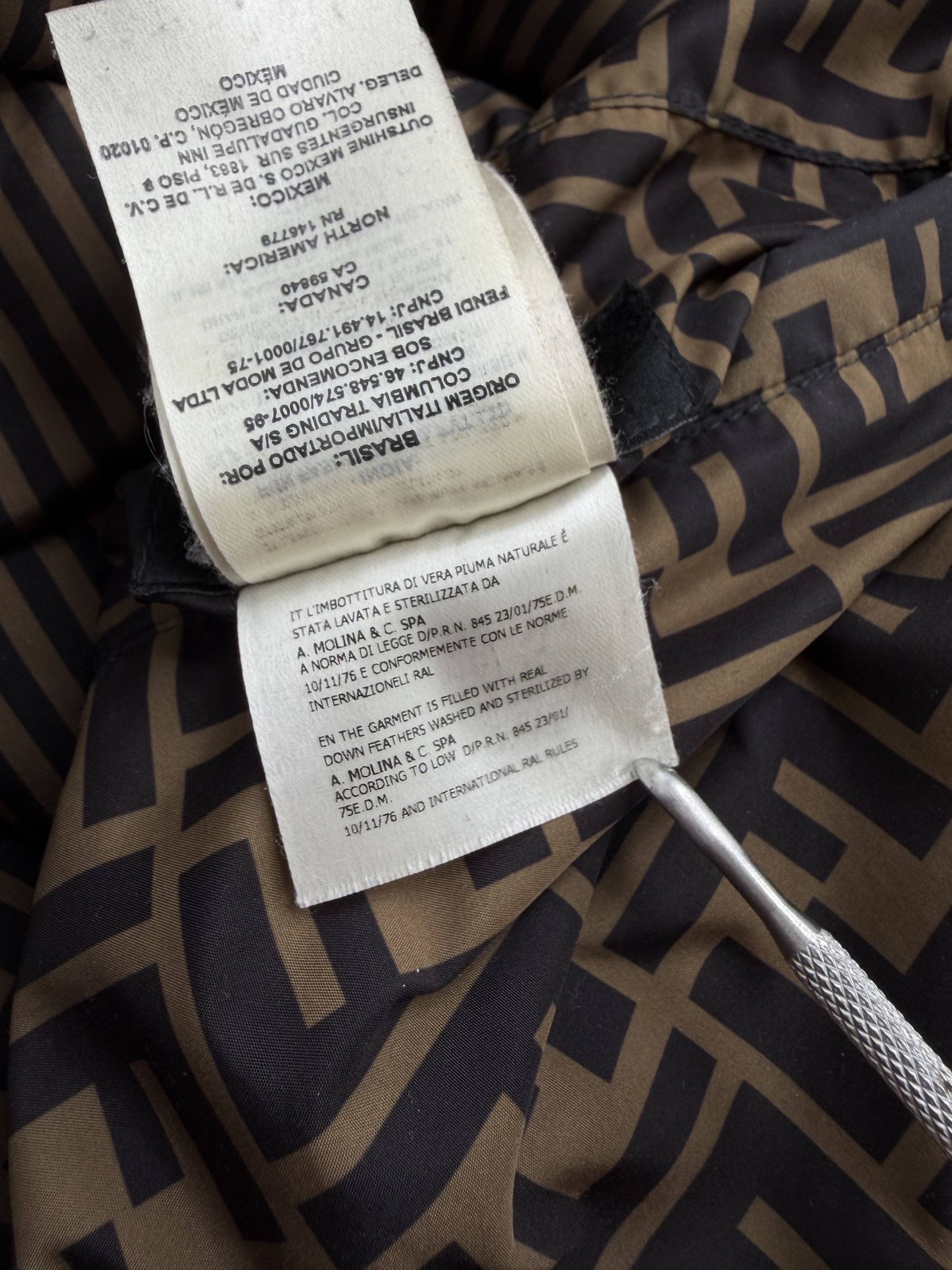 Fendi FF Logo Reversible Down Jacket - Brown (Copy) Fendi