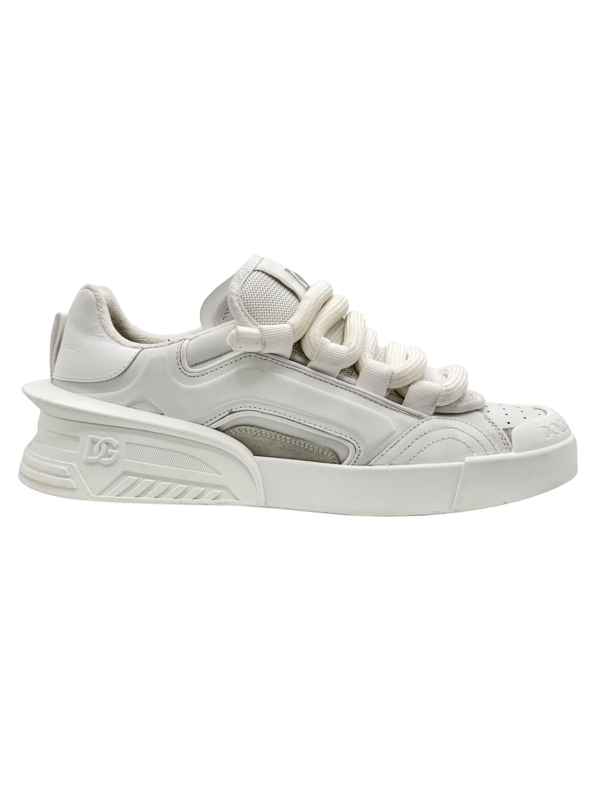 Dolce & Gabbana Leather Low Sneakers - White Dolce & Gabbana