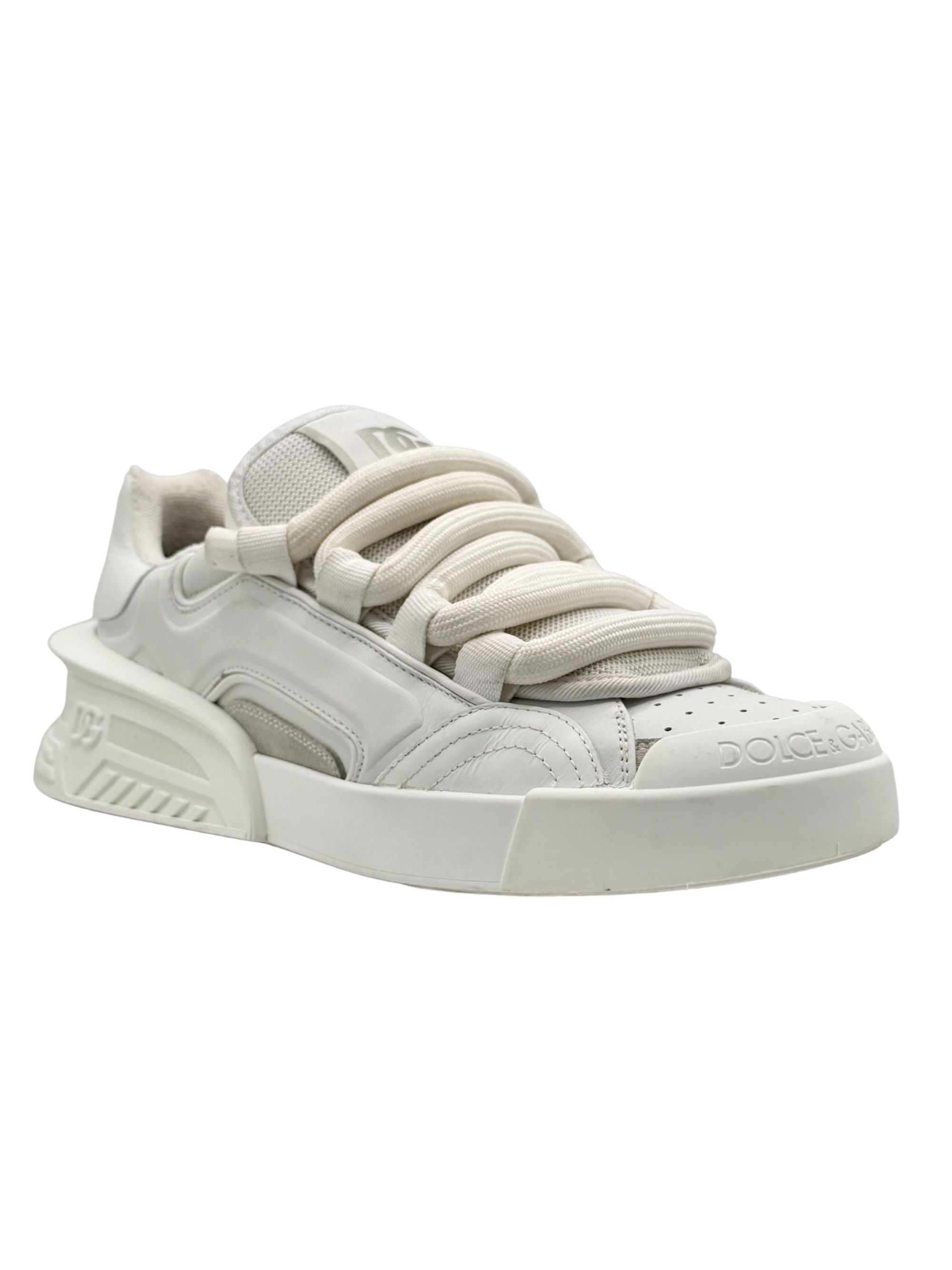 Dolce & Gabbana Leather Low Sneakers - White Dolce & Gabbana