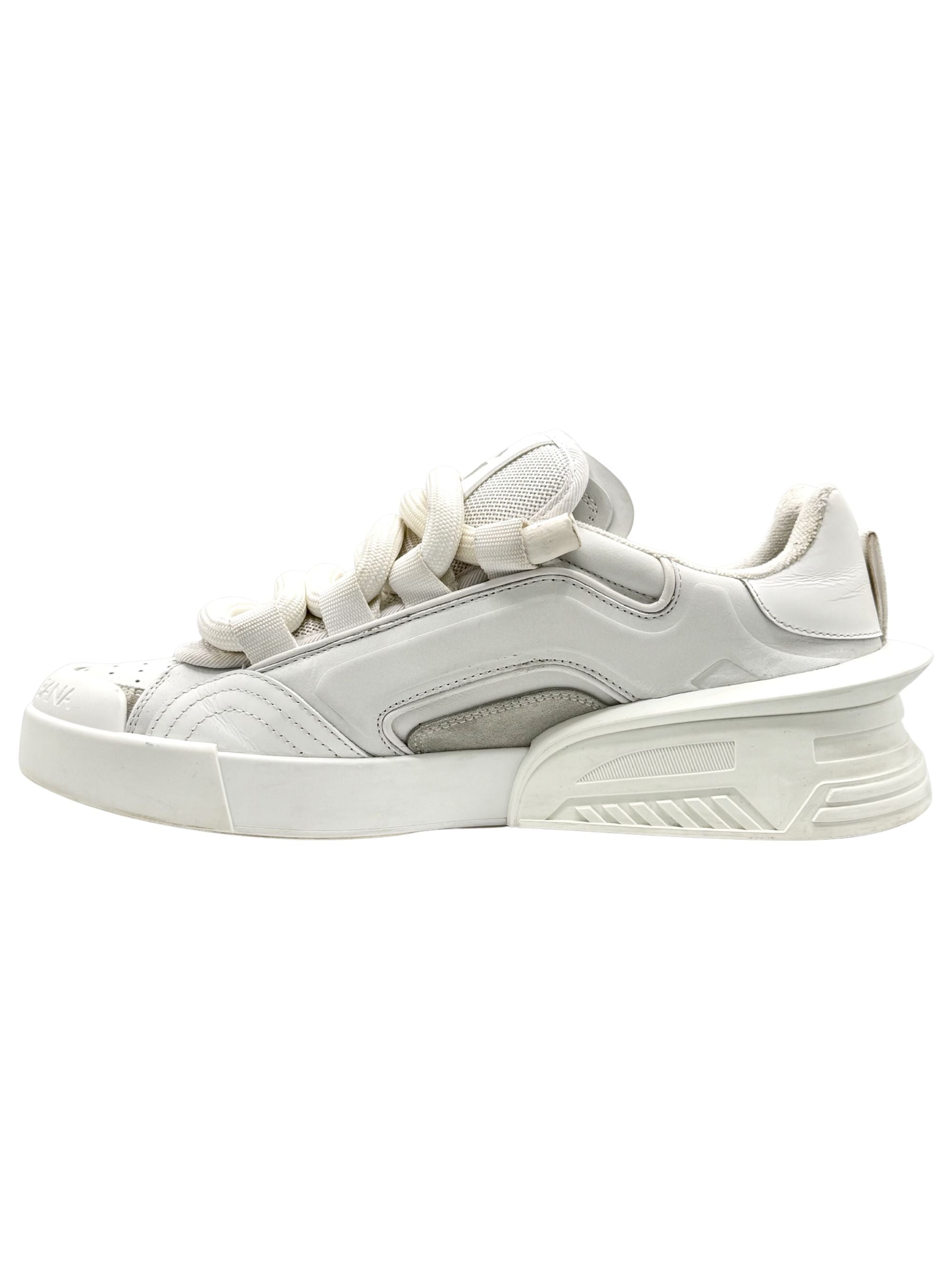 Dolce & Gabbana Leather Low Sneakers - White Dolce & Gabbana