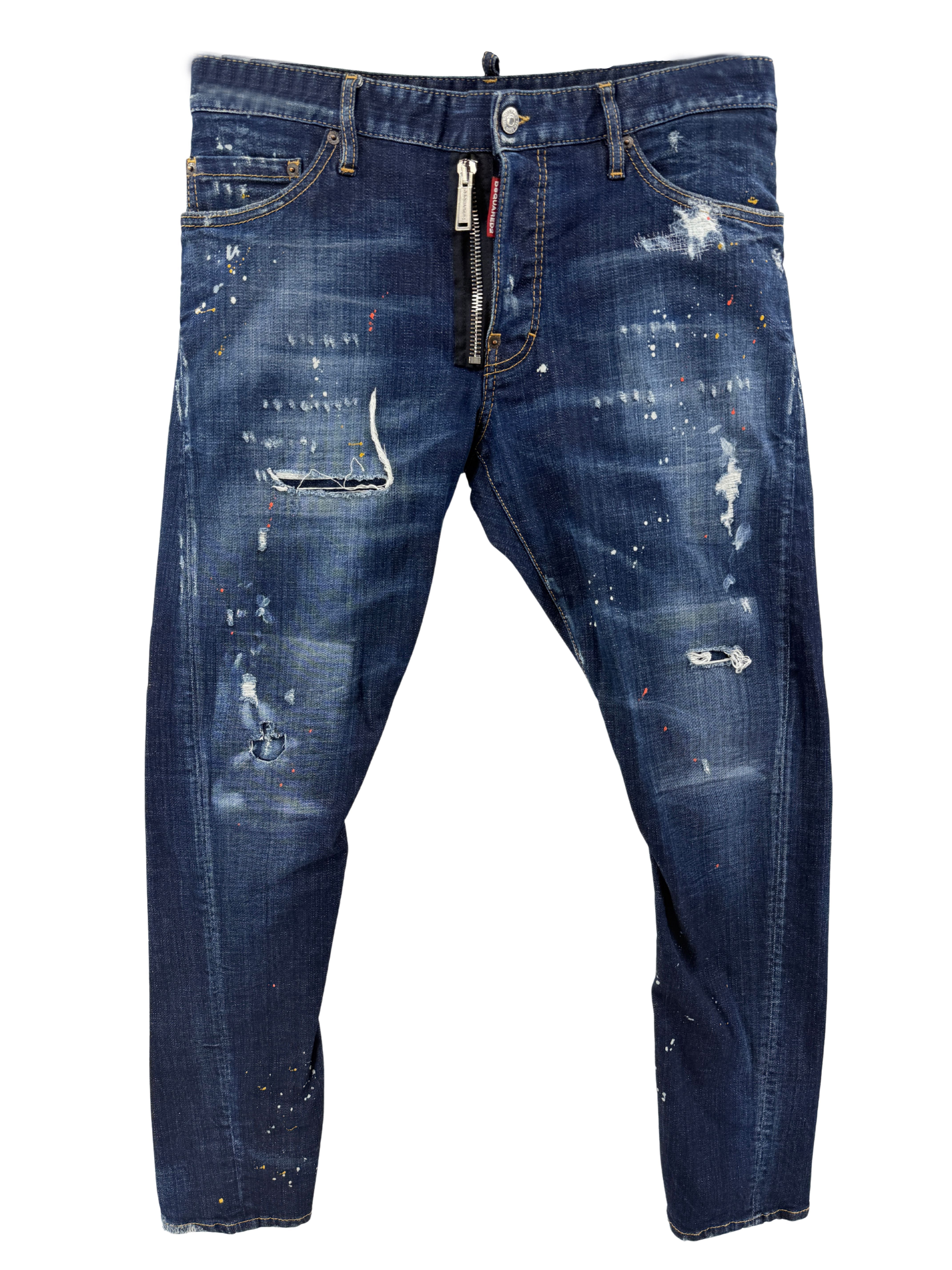 Dsquared2 Distressed Sexy Twist Jeand - Dark Blue