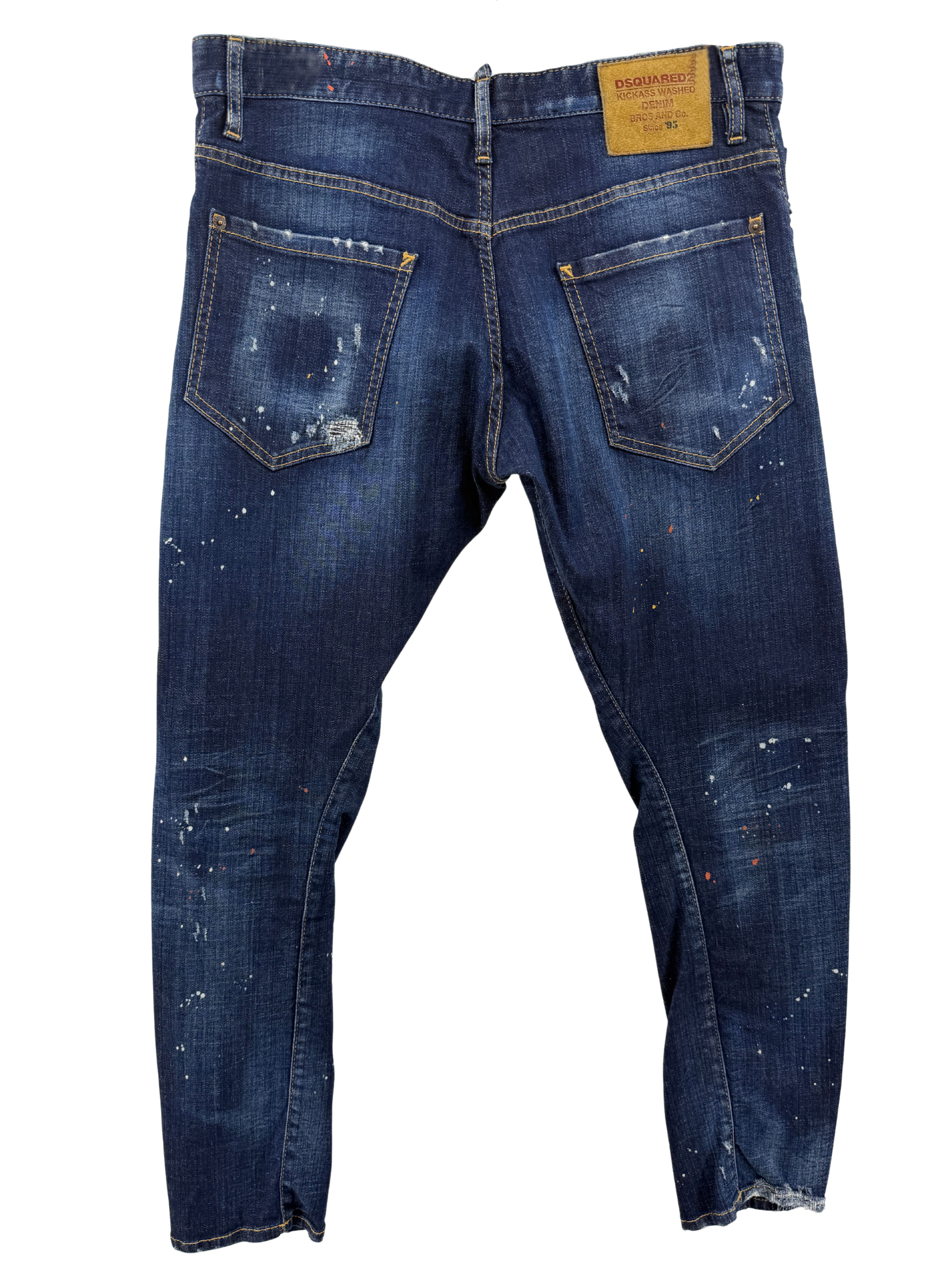 Dsquared2 Distressed Sexy Twist Jeand - Dark Blue
