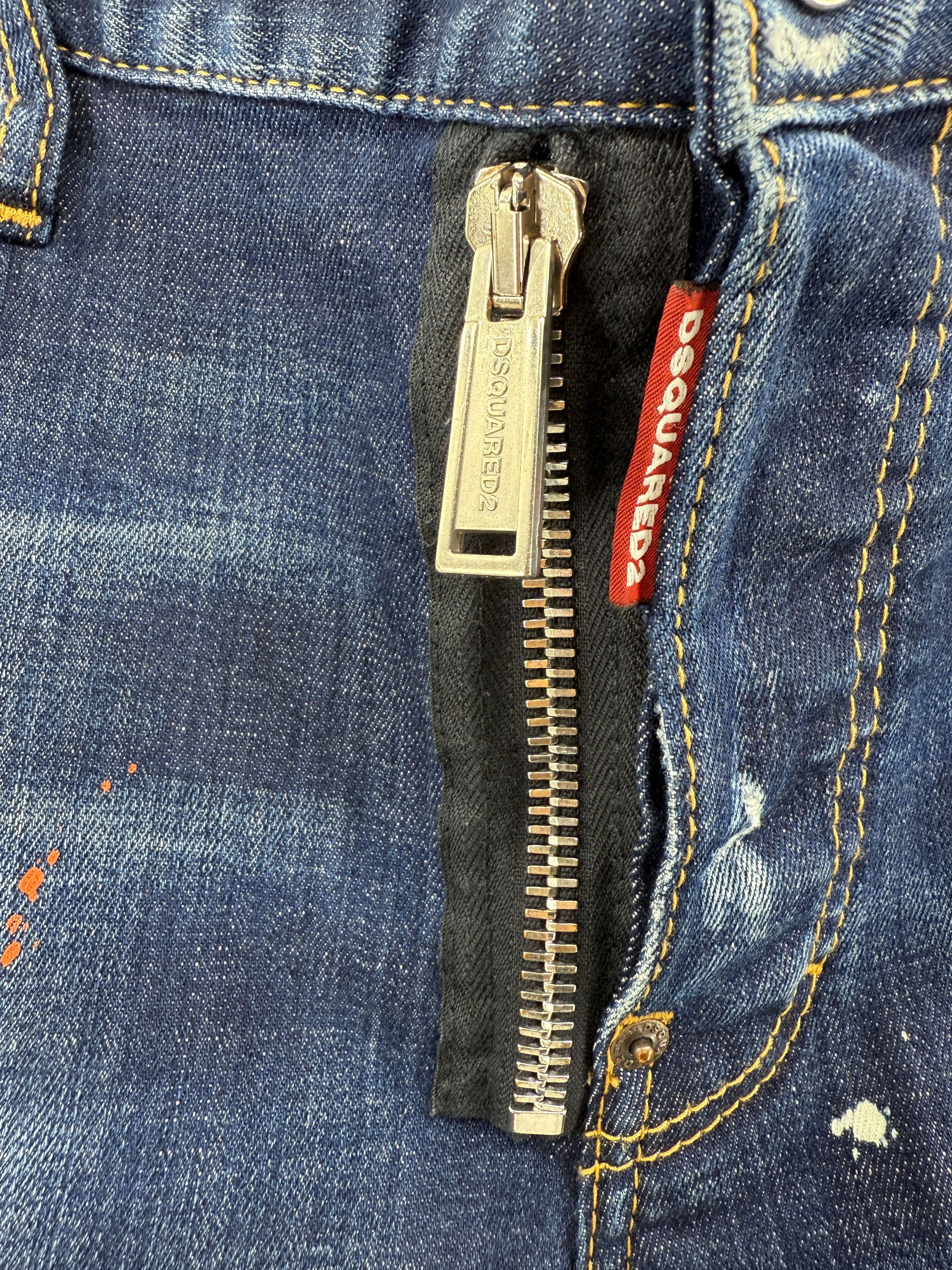 Dsquared2 Distressed Sexy Twist Jeand - Dark Blue