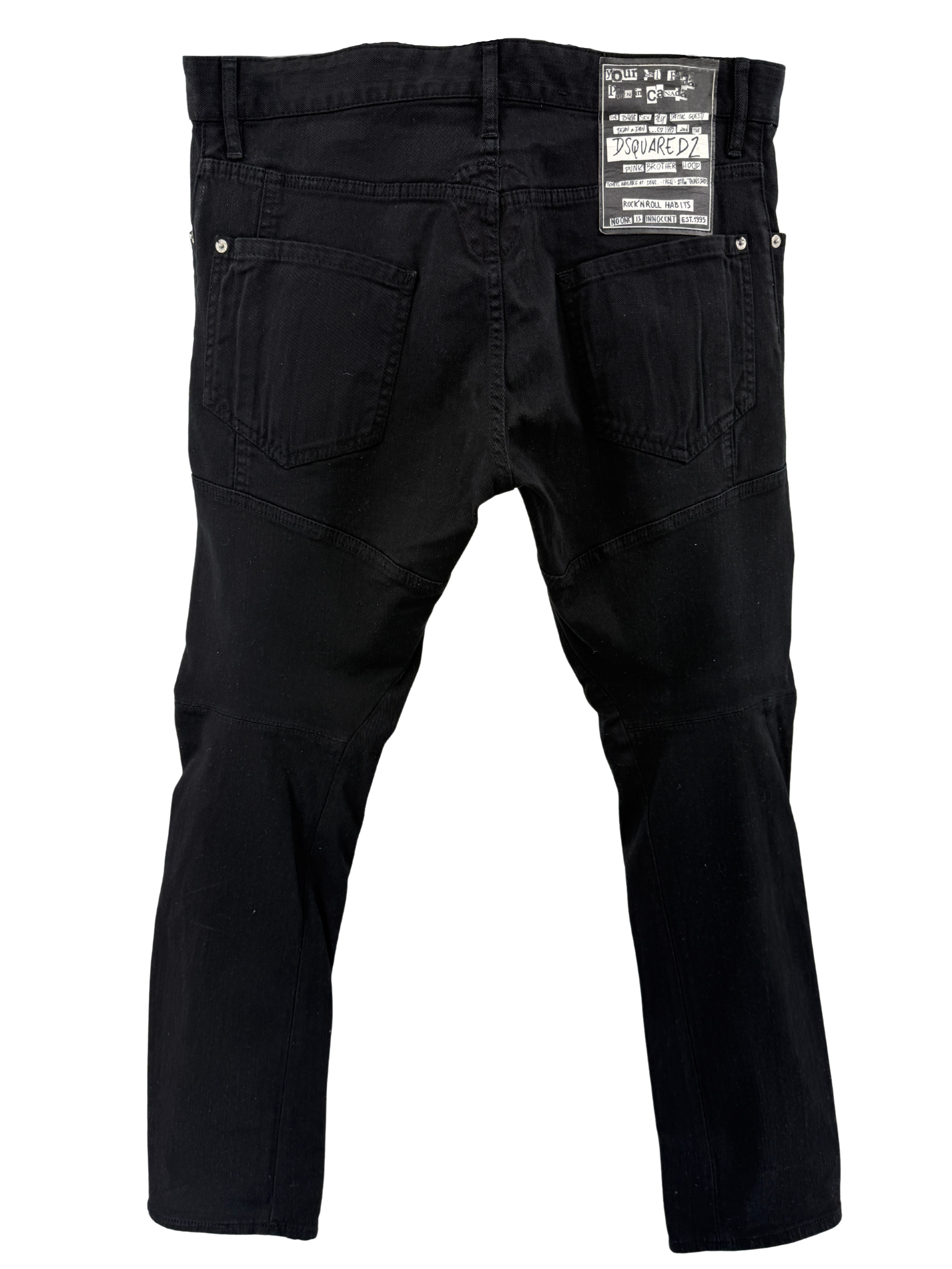Dsquared2 Distressed Tidy Biker Jean - Black
