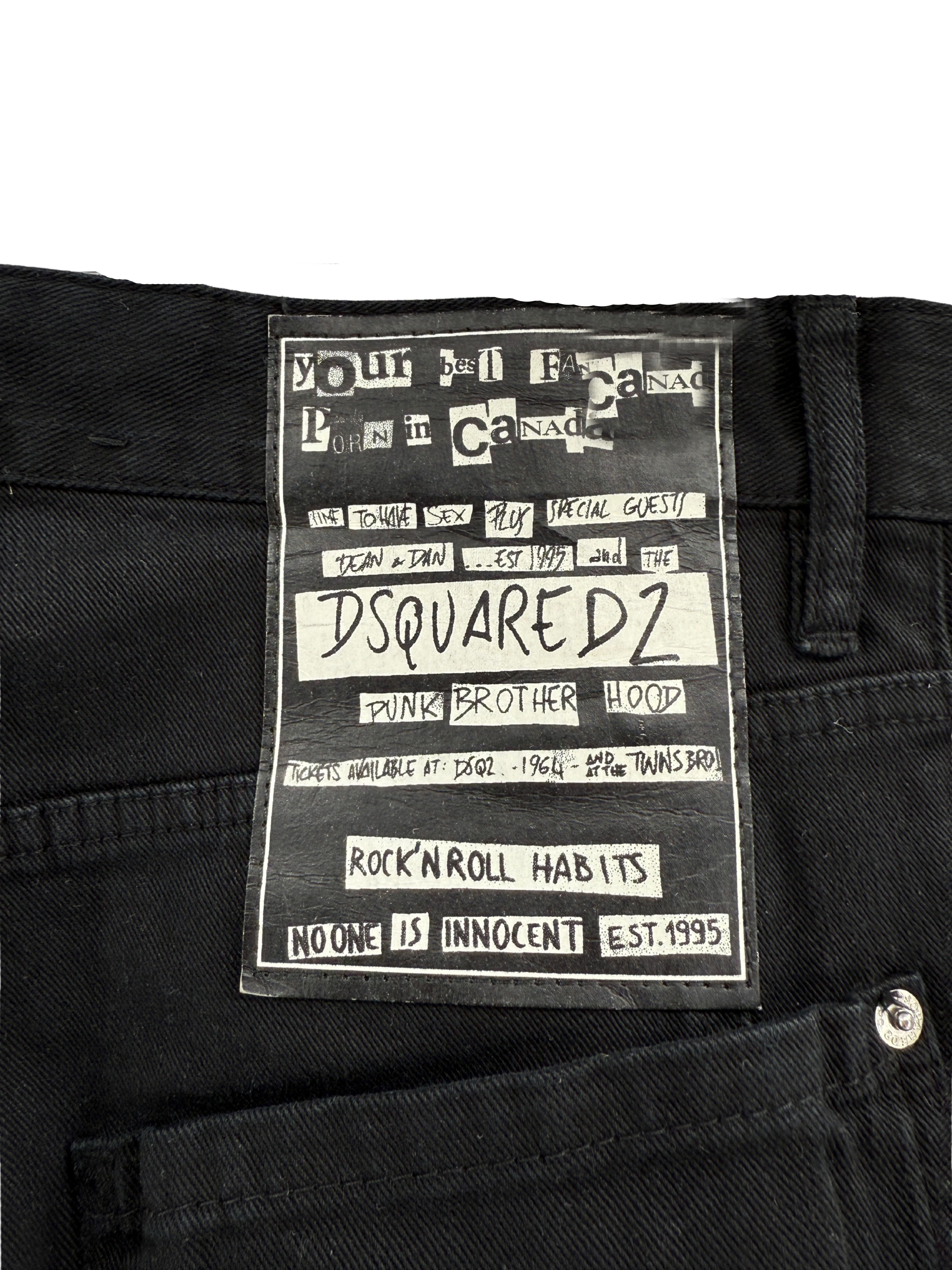Dsquared2 Distressed Tidy Biker Jean - Black