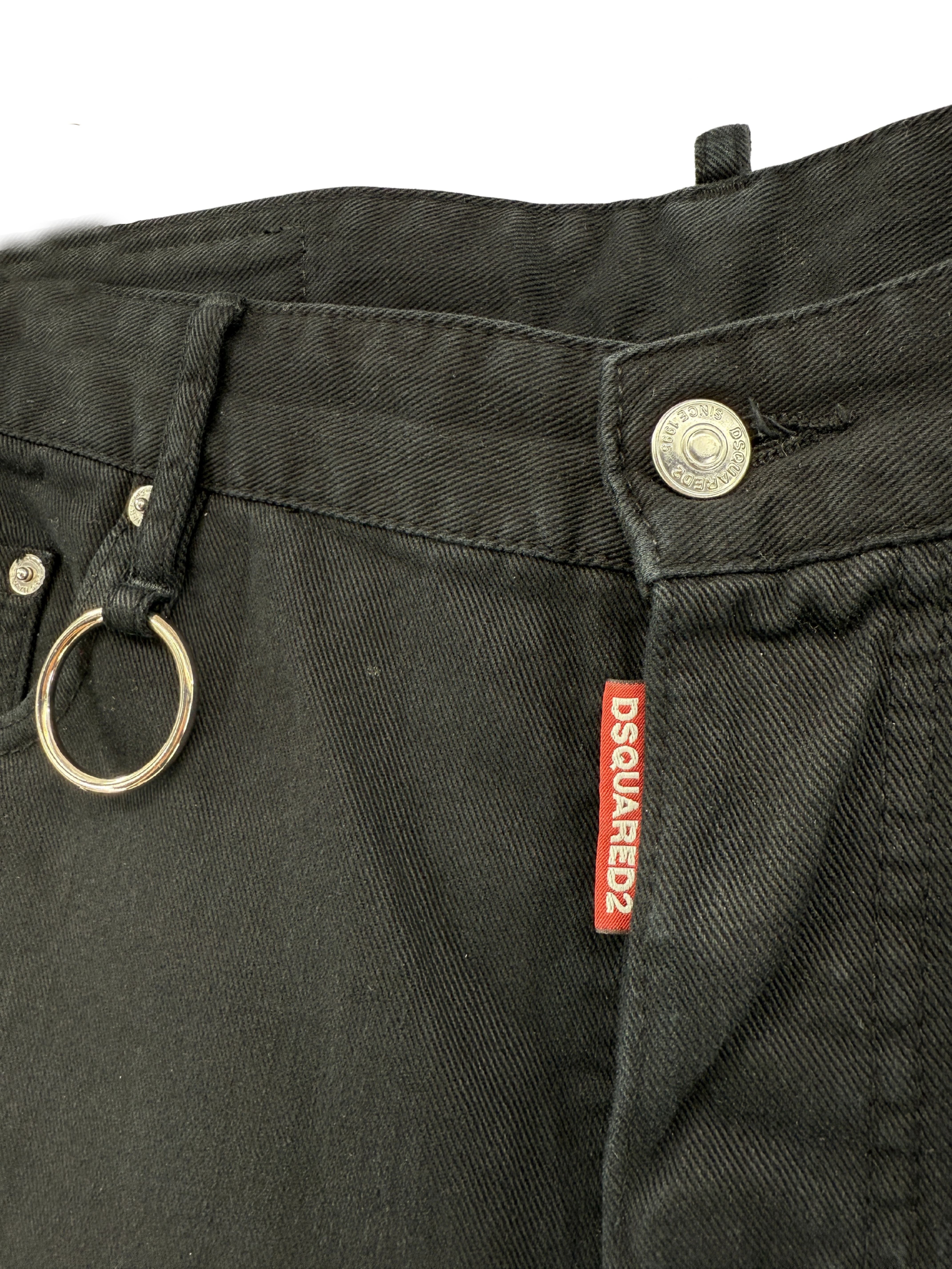 Dsquared2 Distressed Tidy Biker Jean - Black