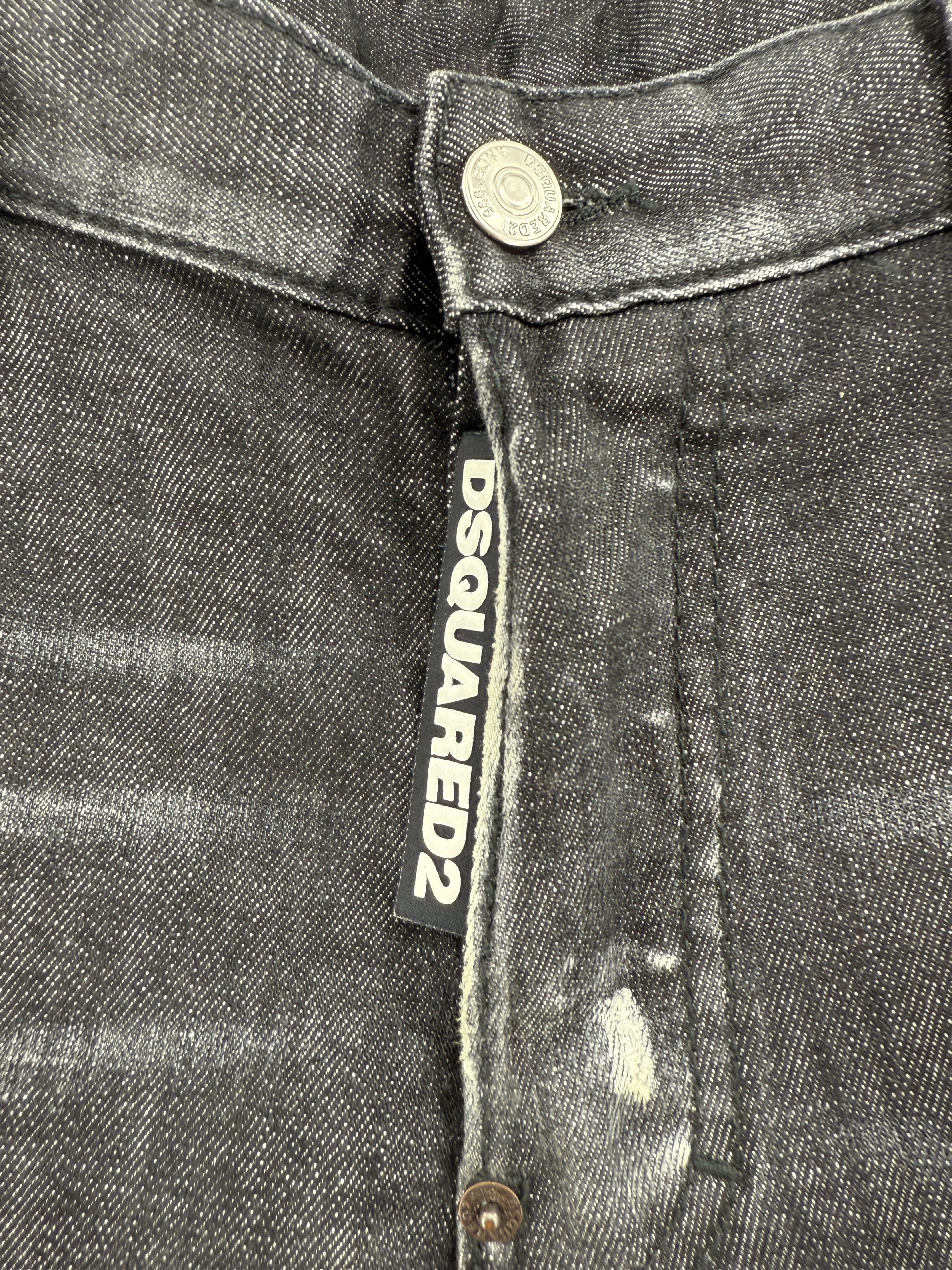 Dsquared2 Distressed Skater Jean - Washed Black